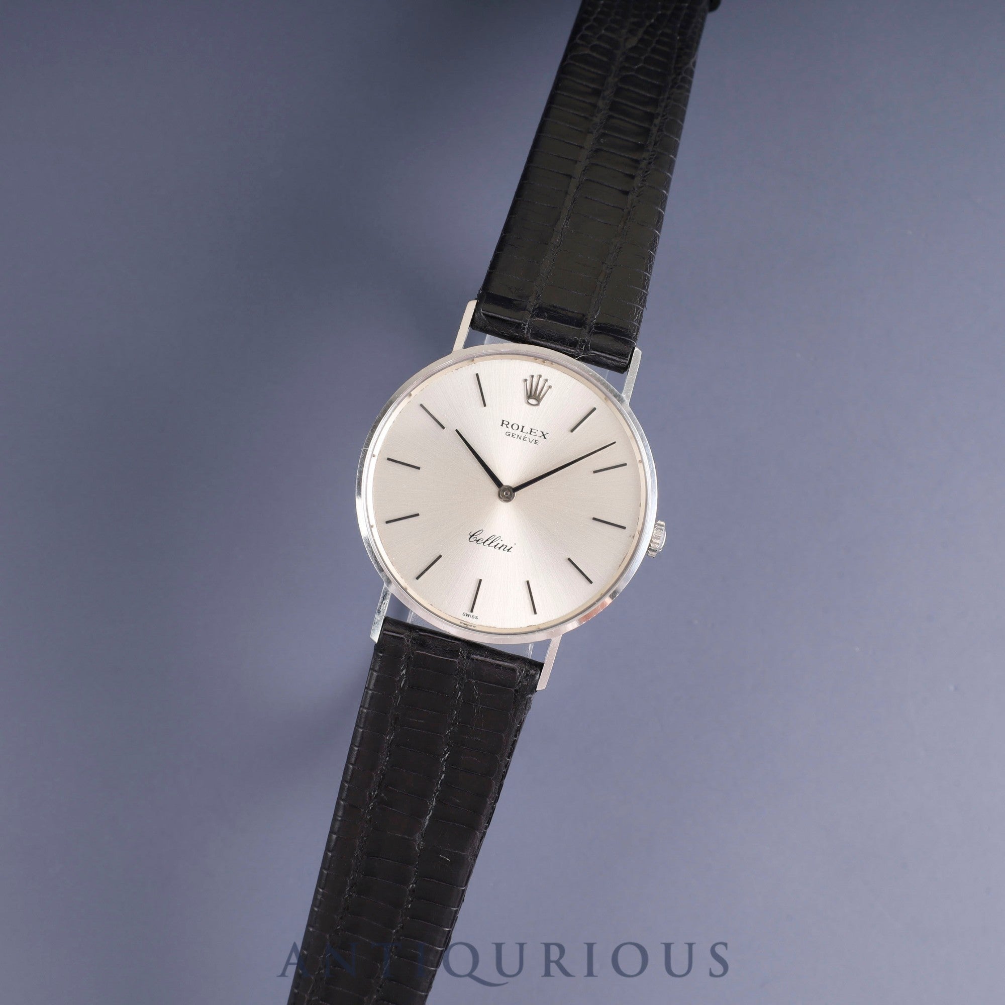 Rolex Cellini 3833 Manual winding Cal.1600 750 Leather Genuine buckle (GP) Silver dial No. 28 (1969) Box, booklet, warranty card Overhauled