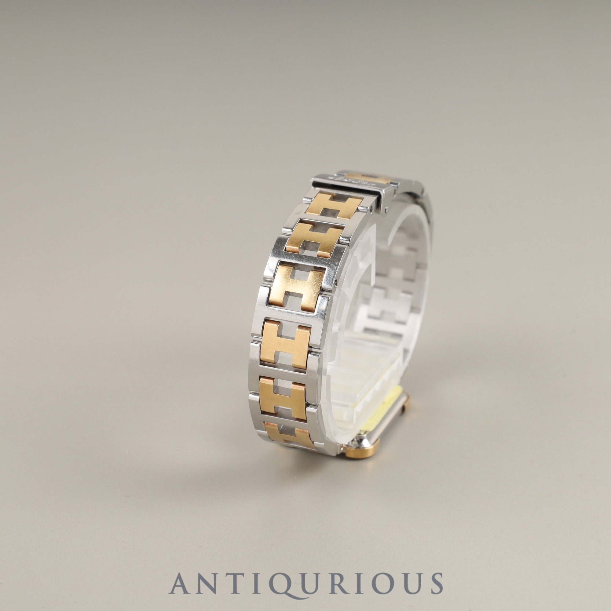 エルメス クロアジュール CR1.220 クォーツ Cal.976.001 SS/GP SS/GP ホワイト文字盤 箱 保証書(2000年) オーバーホール済み