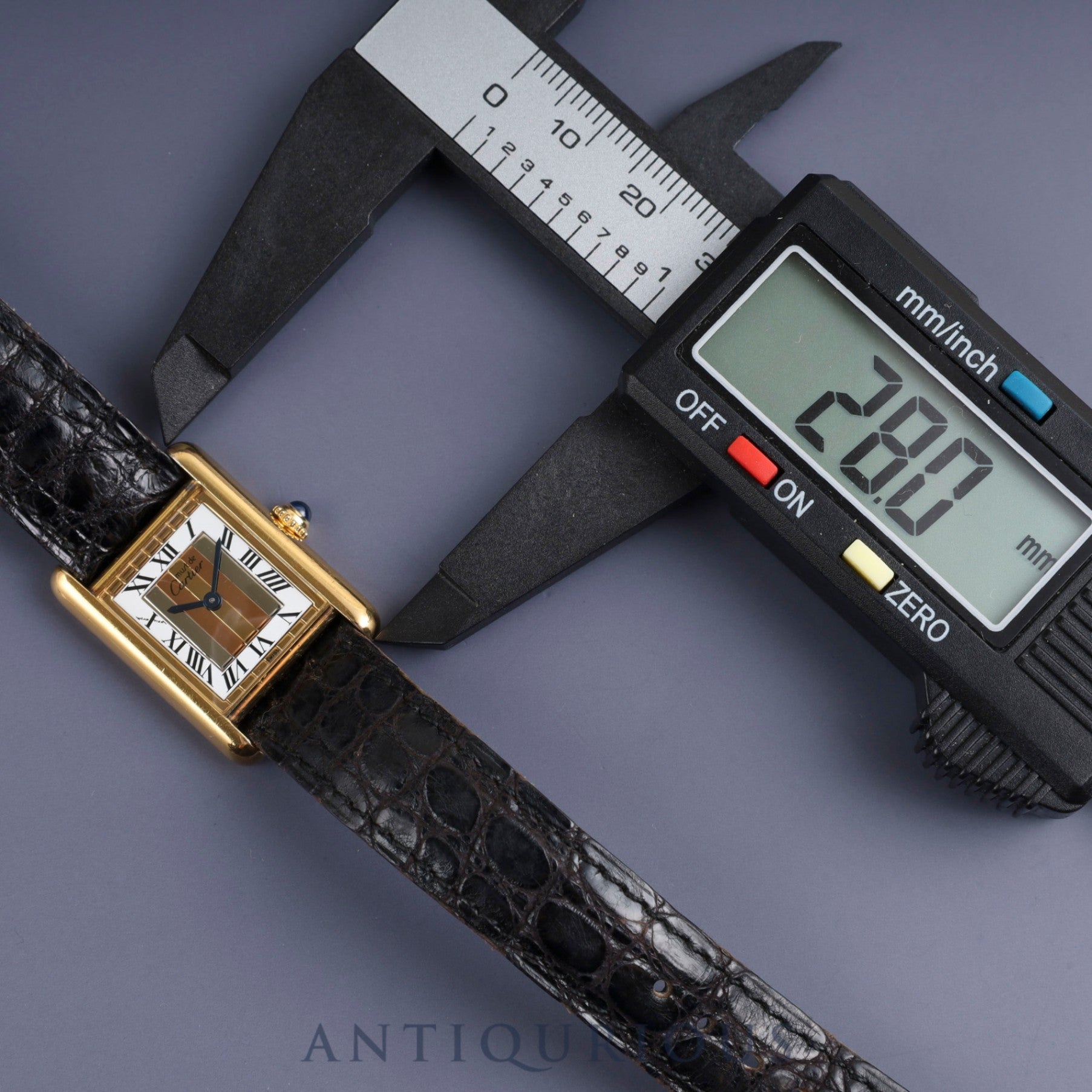 Cartier Must Tank SM 5057001 Quartz Cal.057 SV925 Genuine leather strap Genuine buckle (GP) Front Trinity dial Warranty card (no date) Overhauled