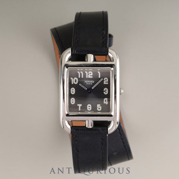 エルメス ケープコッド CC1.210 クォーツ Cal.976.001 SS 純正革ベルト(□E刻印:2001年) 純正尾錠(SS) グレーアラビア文字盤 オーバーホール済み