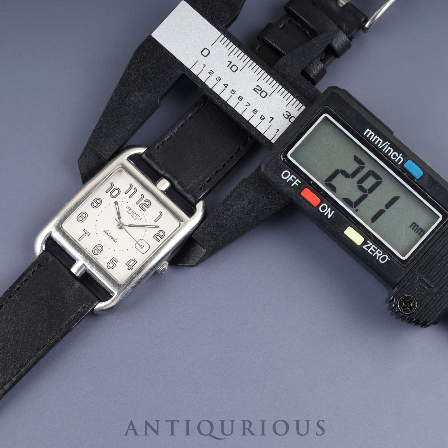 エルメス ケープコッド CC1.710 自動巻き SS 革 純正尾錠(SS) シルバーアラビア文字盤 オーバーホール済み