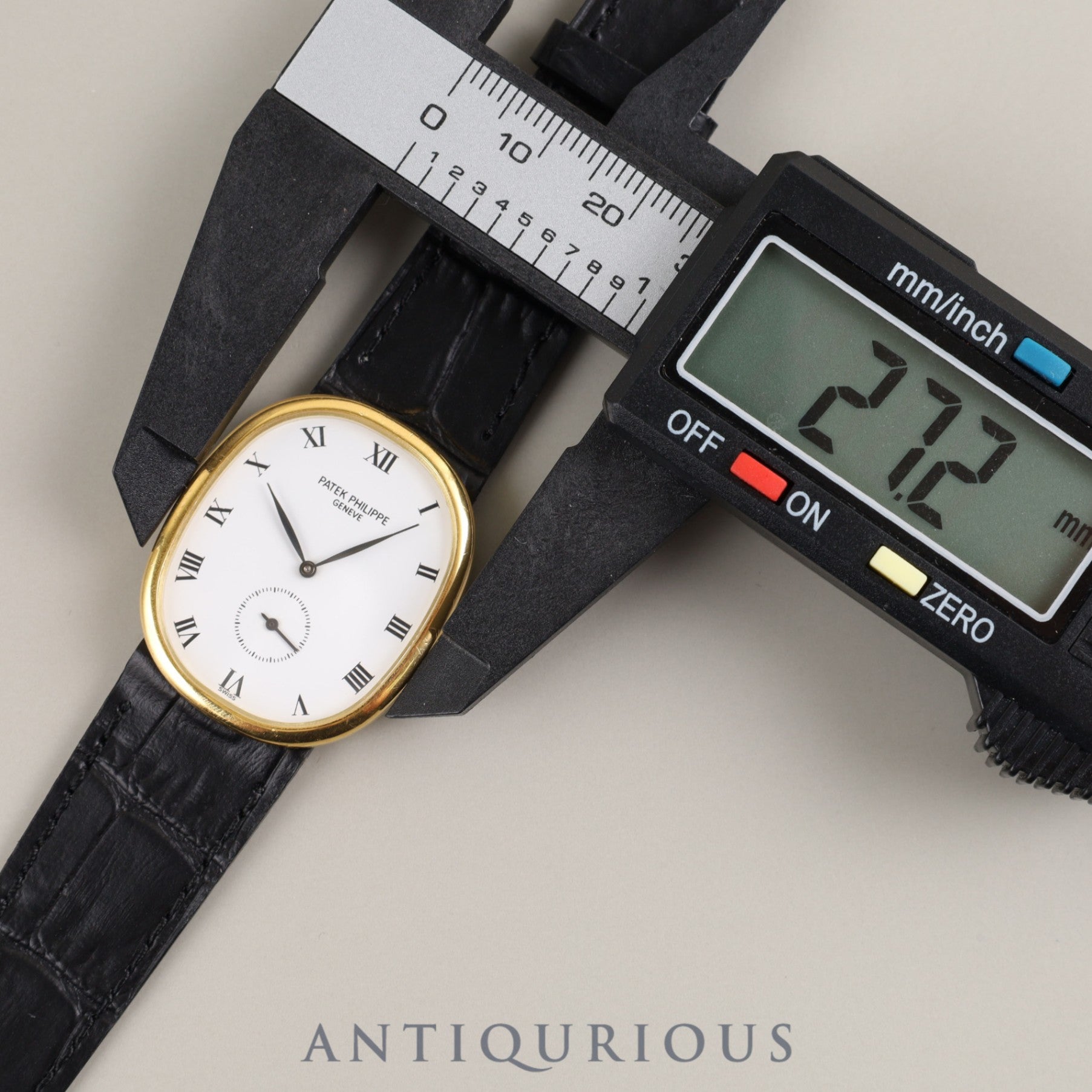 パテック・フィリップ ゴールデンエリプス 3948J 手巻き Cal.215 750 革 純正尾錠(750)ホワイトローマン文字盤 箱 タグ