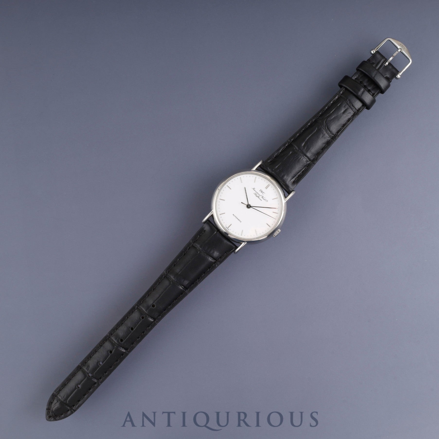 アイダブリュシー ポートフィノ IW351403 自動巻き Cal.C.37521 SS 革 社外尾錠(SS) ホワイト文字盤 オーバーホール済み