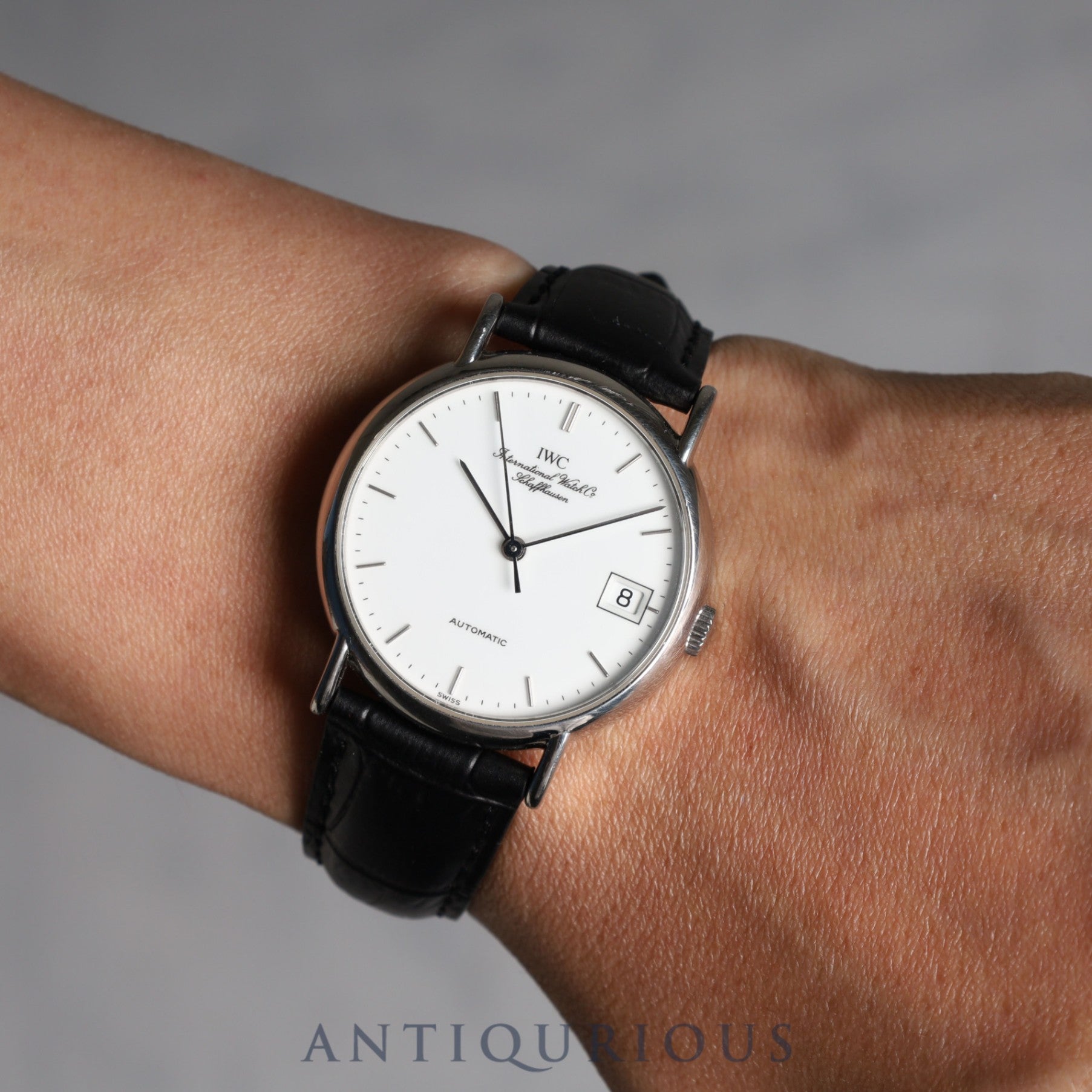 IWC ポートフィノ IW351318 自動巻き SS 革 ホワイト文字盤 保証書 アイダブリュシー