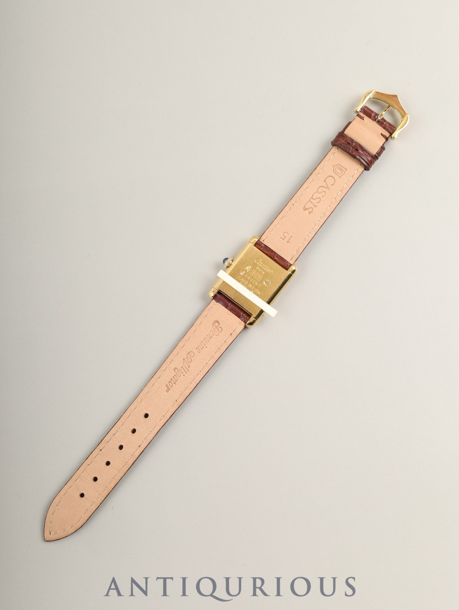 カルティエ マストタンク SM 手巻き Cal.78-1 革 純正尾錠(GP) スクエアトリニティ文字盤(SWISS表記)オーバーホール済み