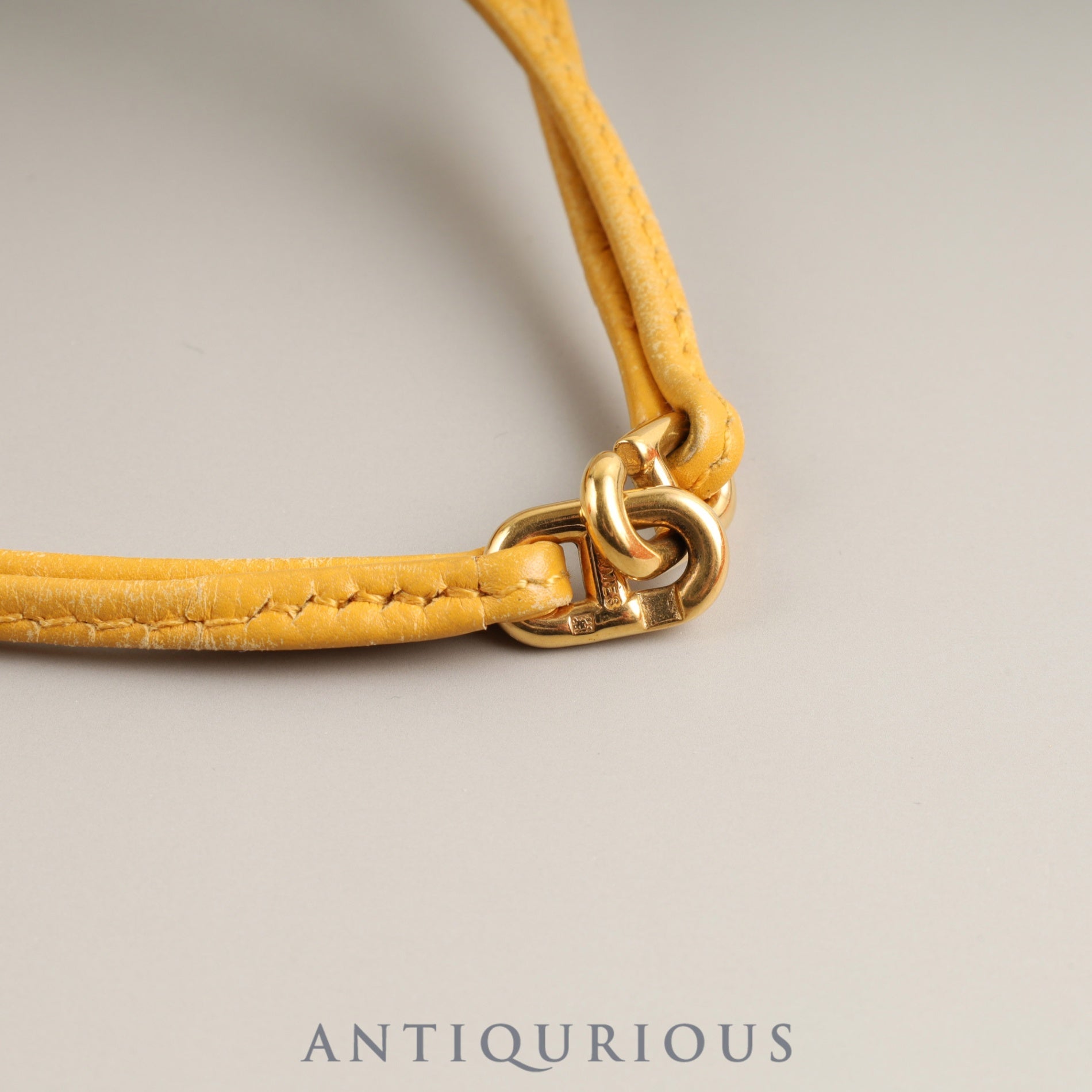 エルメス ポーチ ヴェスパ クシュベル イエロー ゴールド金具 〇Z刻印:1996 箱