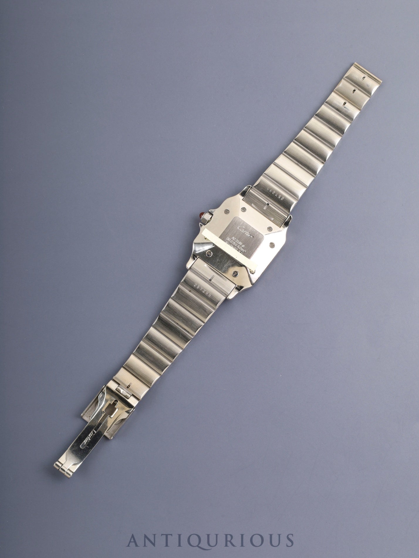 Cartier Santos Carrée LM 45168381 / 2961 Automatic Cal.2671 SS/YG SS/YG Garnet Dial Bordeaux Dial Box, Papers, Booklets (1987 / Named) Overhauled