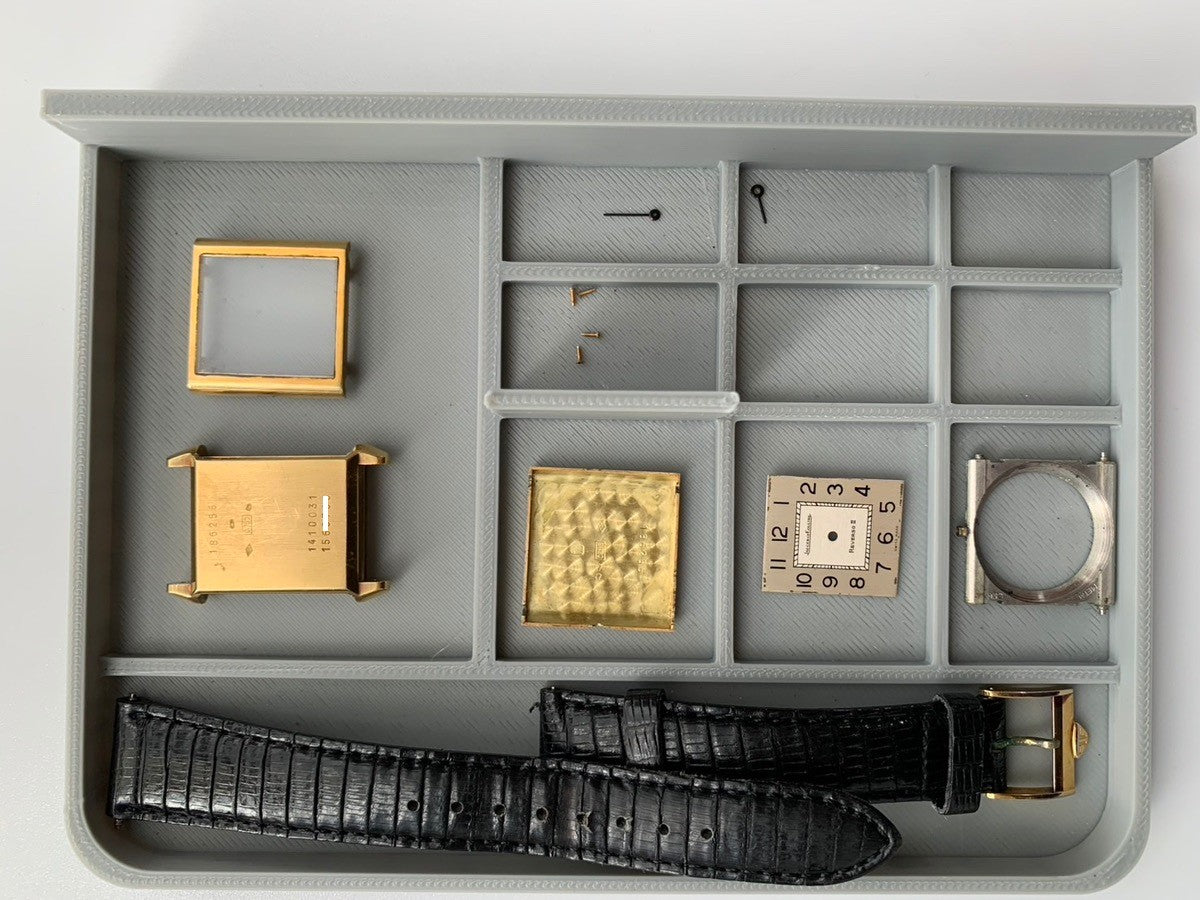 ジャガー・ルクルト レベルソⅡ 1410031 手巻き Cal.- 750 革 純正尾錠(GP) シルバーアラビア文字盤 1980年代製 オーバーホール済み