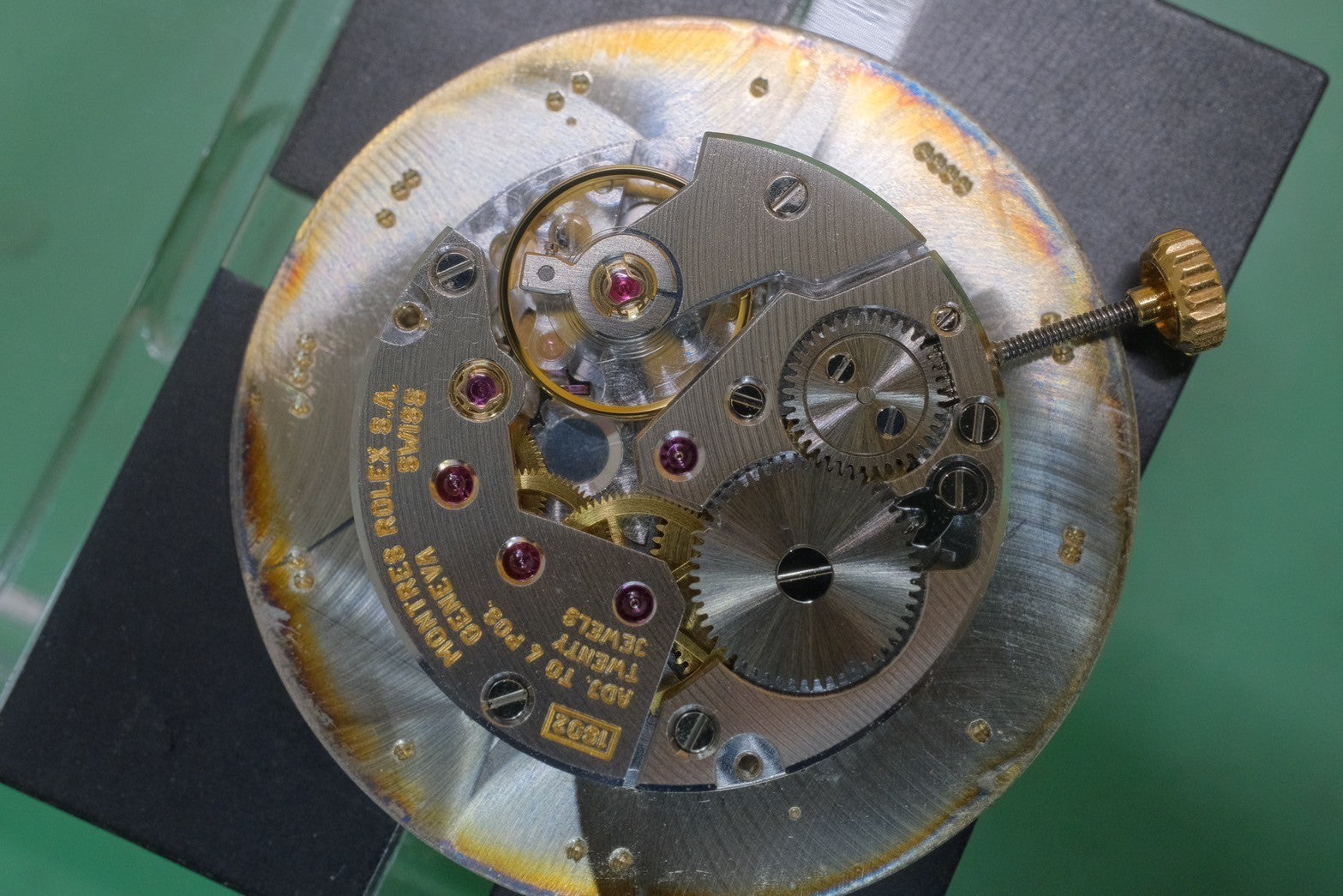 Rolex Cellini 4112 Manual winding Cal.1602 750 Leather Genuine buckle (GP) Engraved computer dial W serial (1994-1995) Overhauled