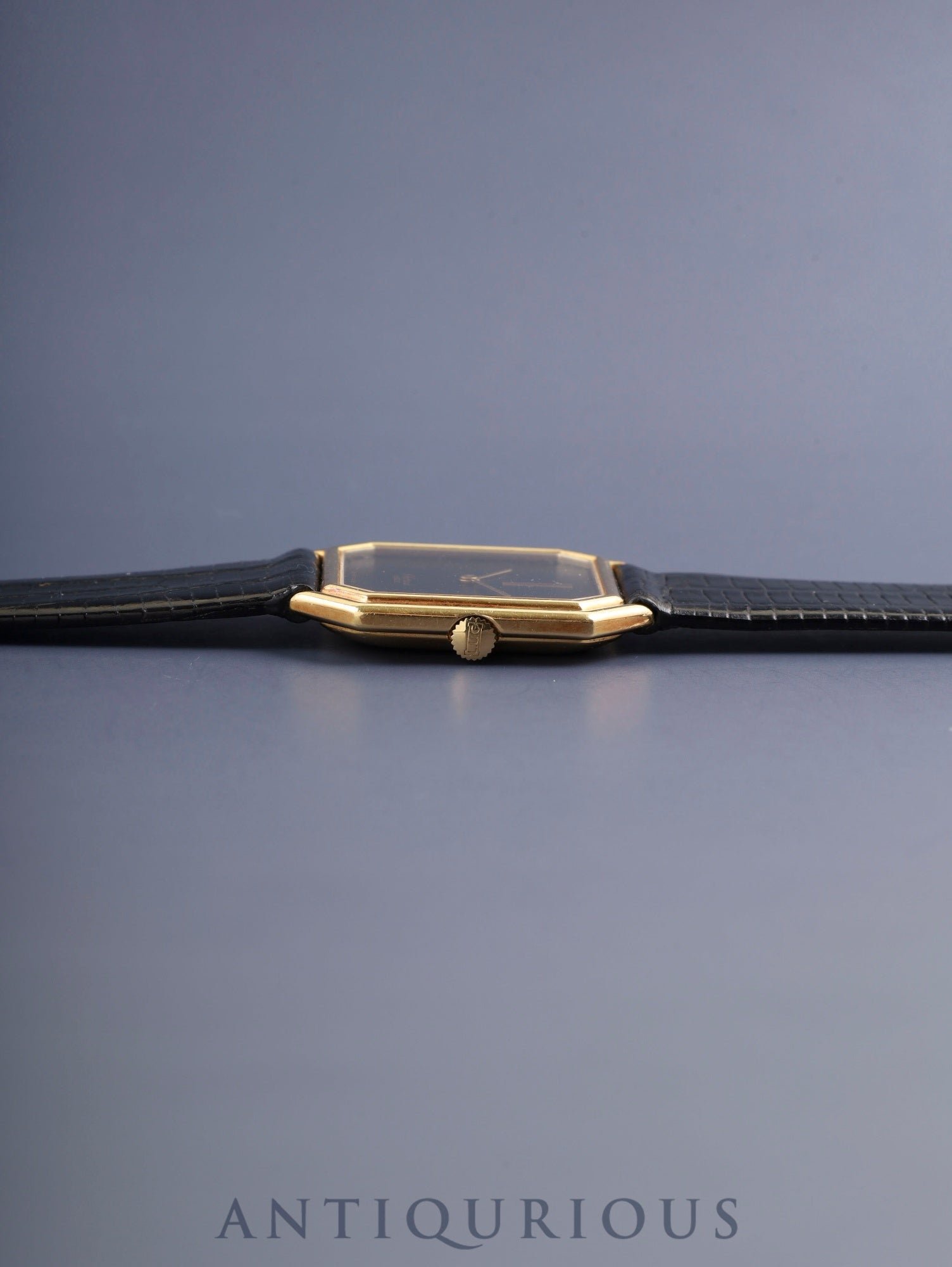 ショパール L.U.C U2130 手巻き Cal.895 AU750 革 社外尾錠(GP) オニキス文字盤 冊子 保証書(1979年)保証登録カード 純正革ベルト オーバーホール済み