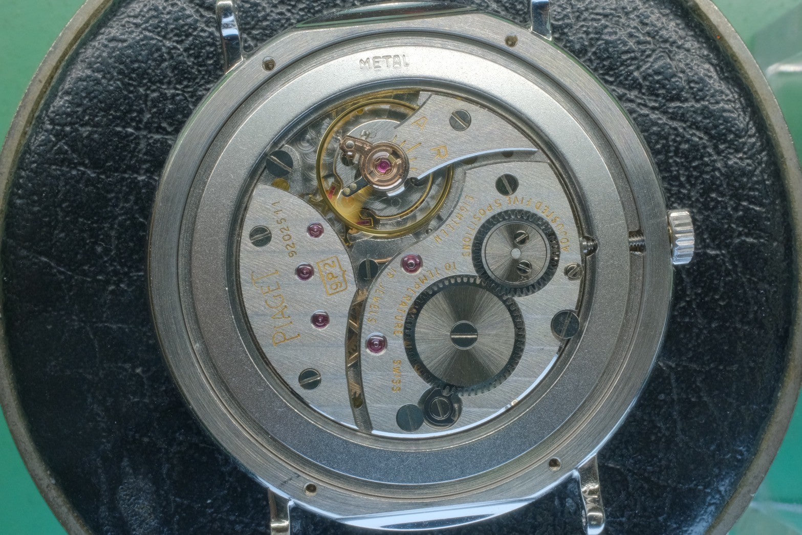 Piaget Round 90231 Manual winding Cal.9P2 750 Leather Genuine buckle (750) White Roman dial Overhauled