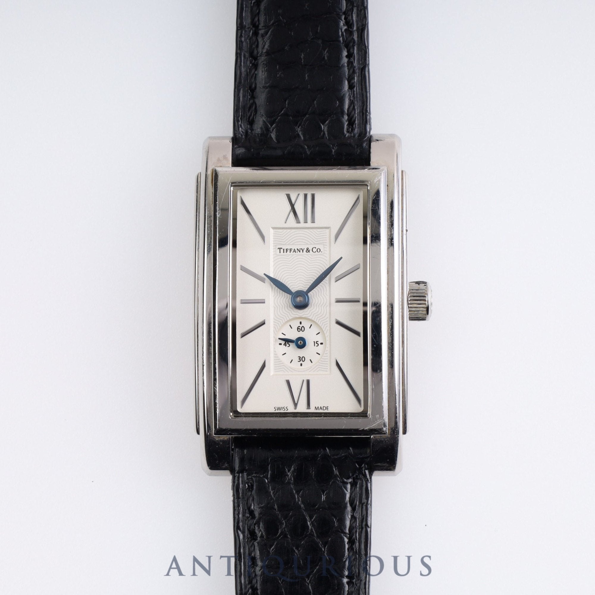 ティファニー グランドスモールセコンド Z0035.13.10A21A40A クォーツ Cal.989.153 SS 革 純正尾錠(SS)シルバー文字盤 保証書