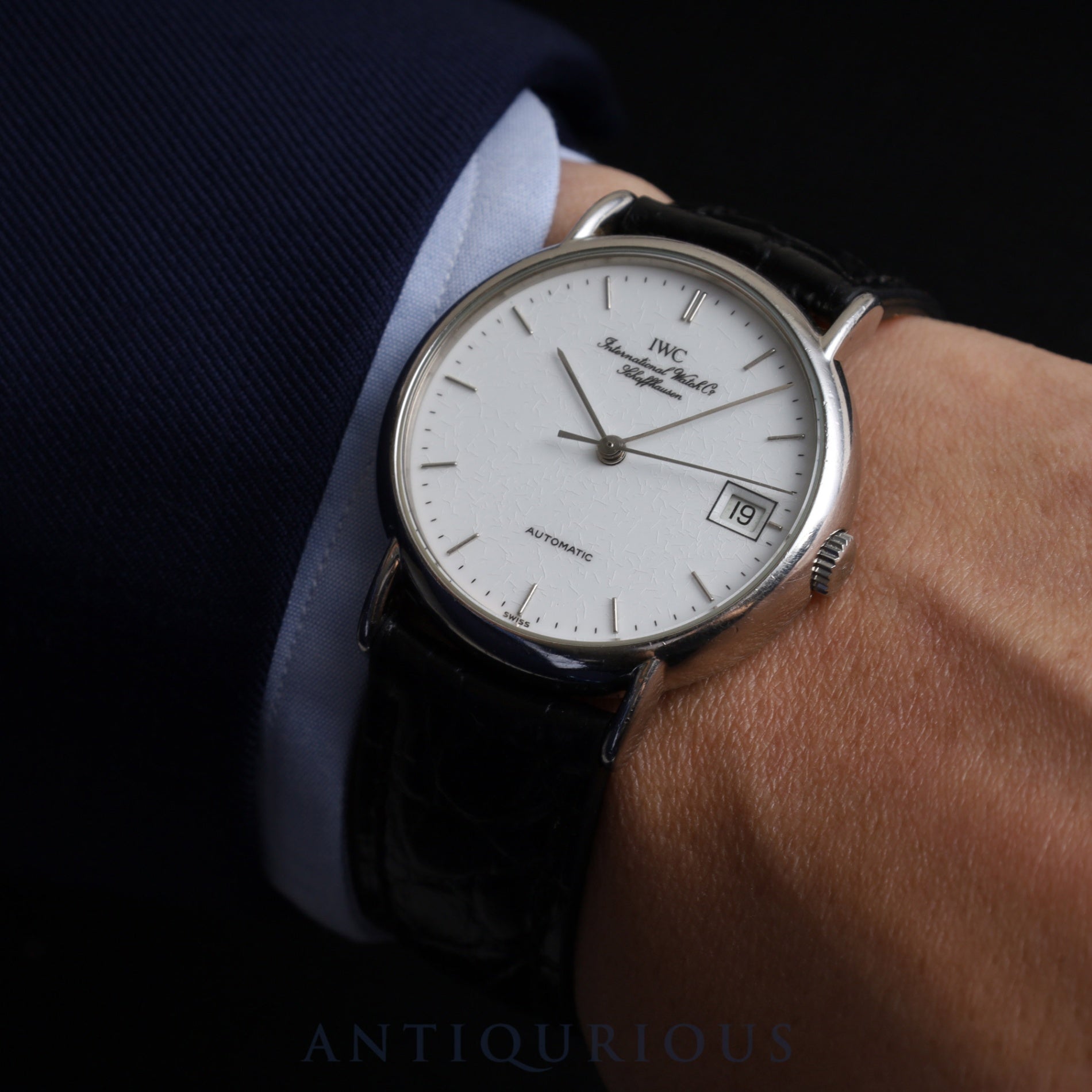 IWC アイダブリュシー ポートフィノ IW351320 自動巻き Cal.37521 SS 革 純正尾錠(SS) ホワイト文字盤 34mm オーバーホール済み