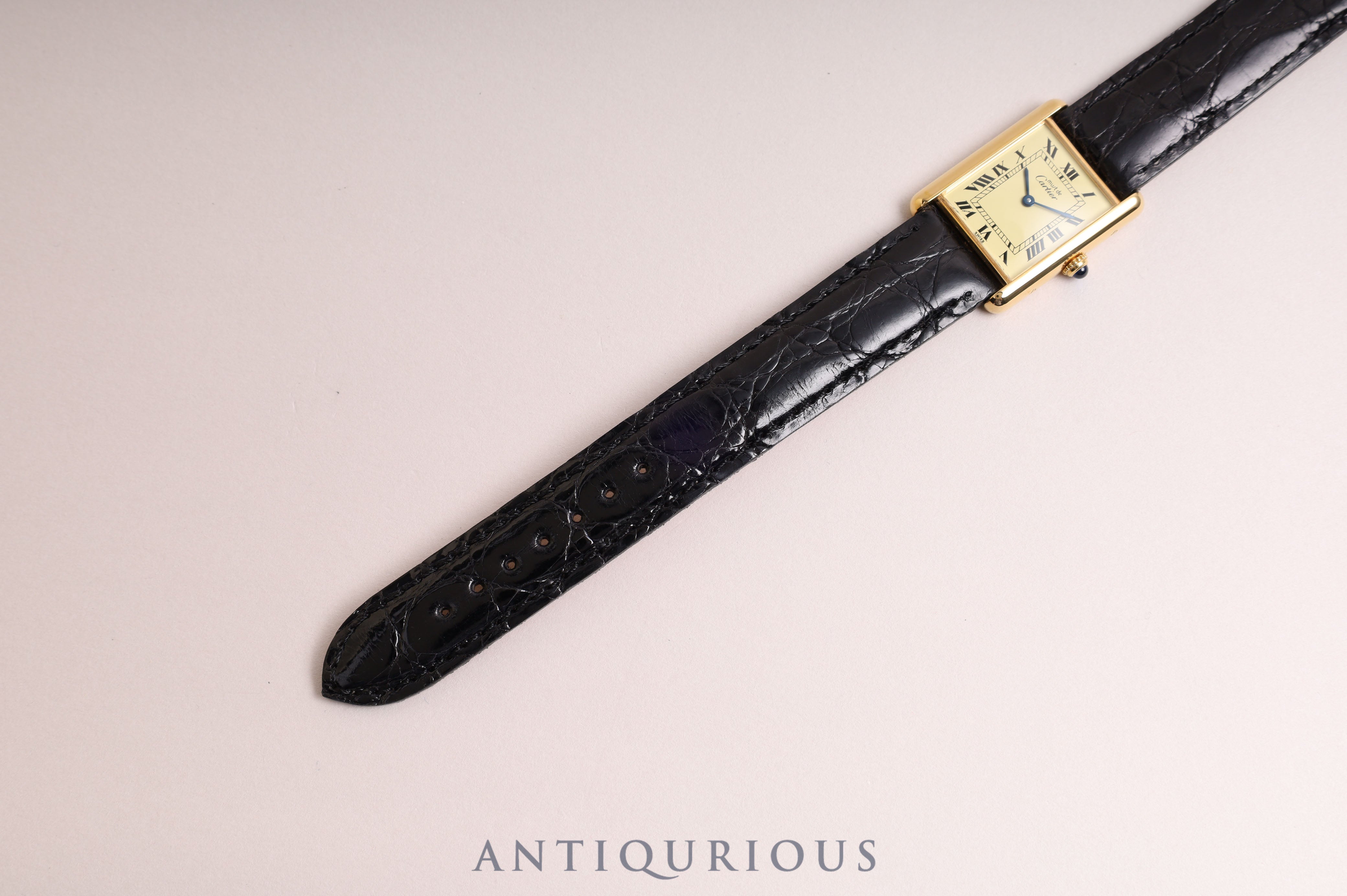 Cartier Must Tank LM QZ Ivory Roman Dial