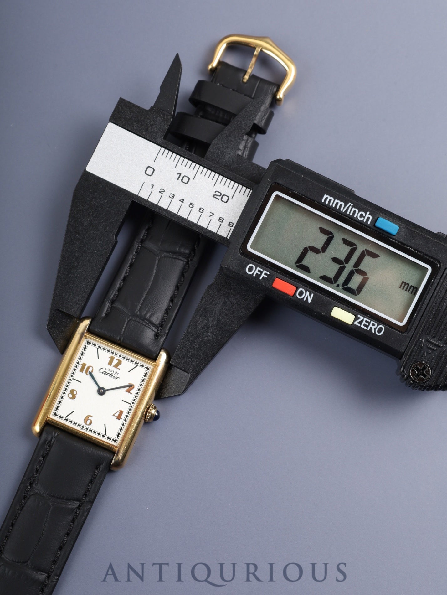 カルティエ マストタンク LM 590005 クォーツ Cal.90 SV925 革 純正尾錠(GP) 飛びアラビアCC文字盤(SWISS表記) 箱 冊子 保証書(1992年/H4)オーバーホール済み