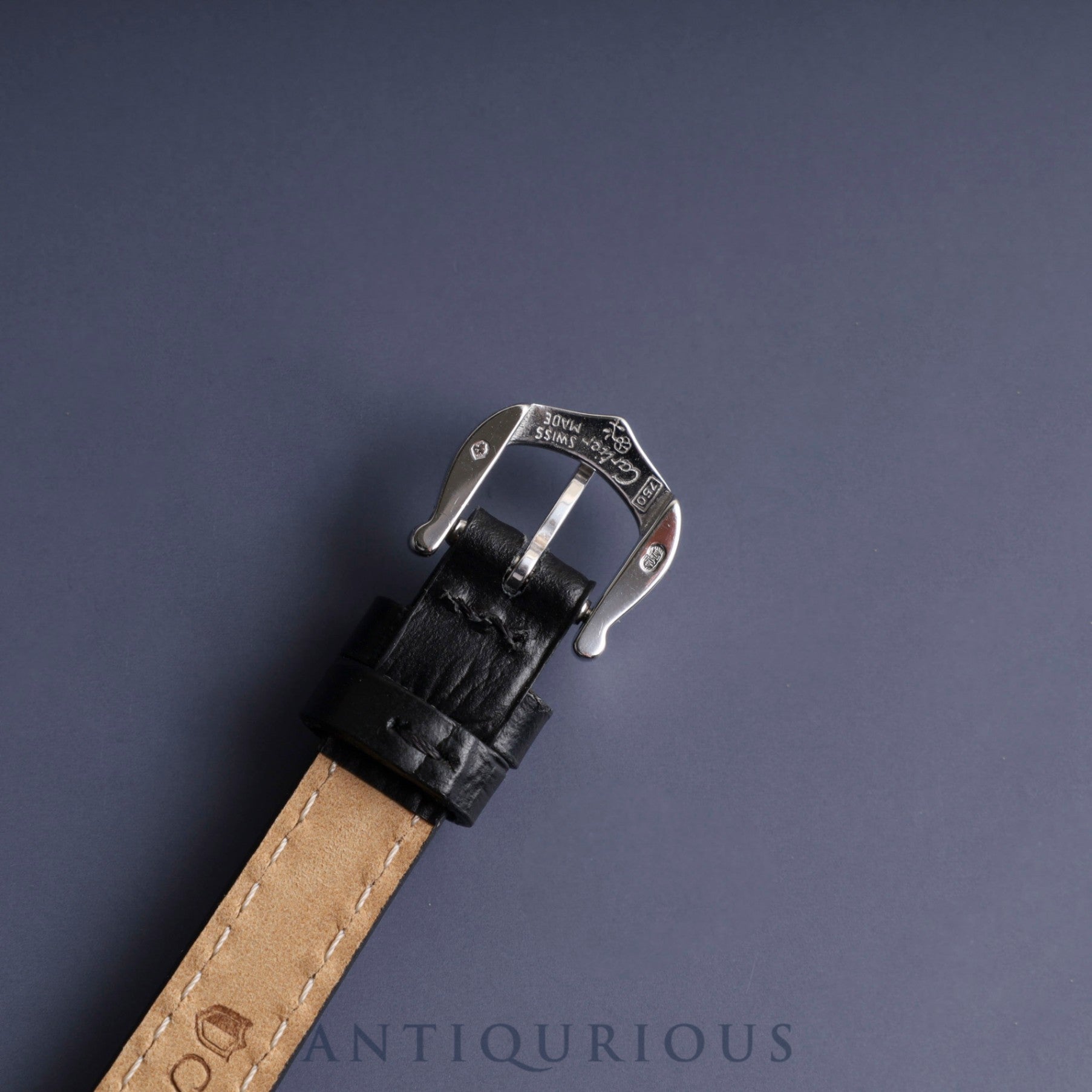 Cartier Tank Allongee SM W1532956 / 2525 Quartz Cal.028 750 Leather Genuine buckle (750) White Roman dial Warranty (2001) Overhauled After-sales service completed at Cartier boutique