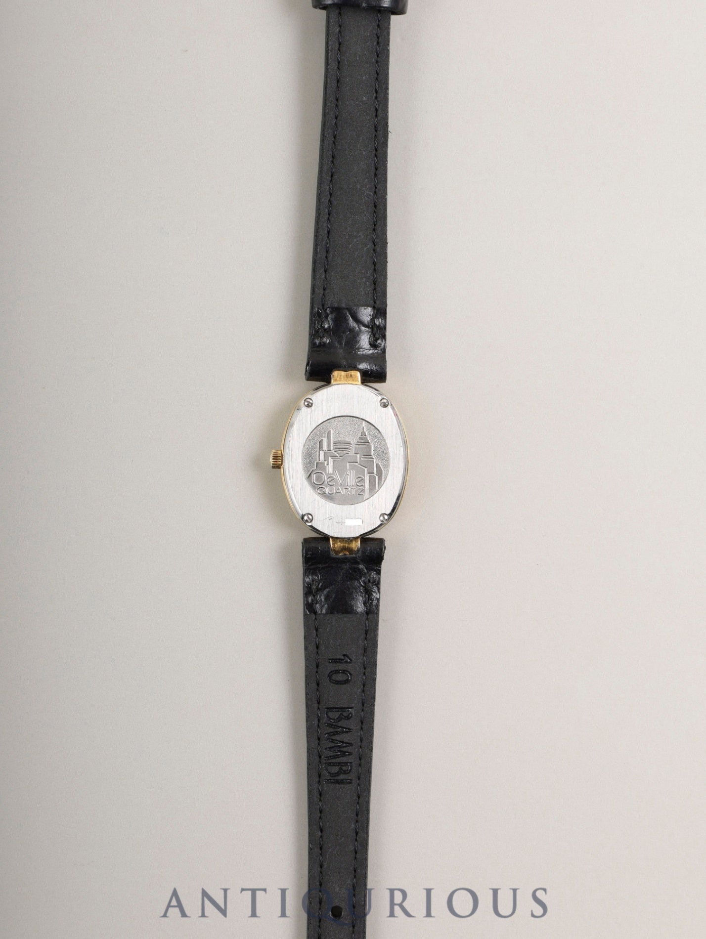 オメガ デ・ヴィル 595.0069 クォーツ Cal.1450 SS/GP 革 純正尾錠(GP)ホワイト文字盤 オーバーホール済み