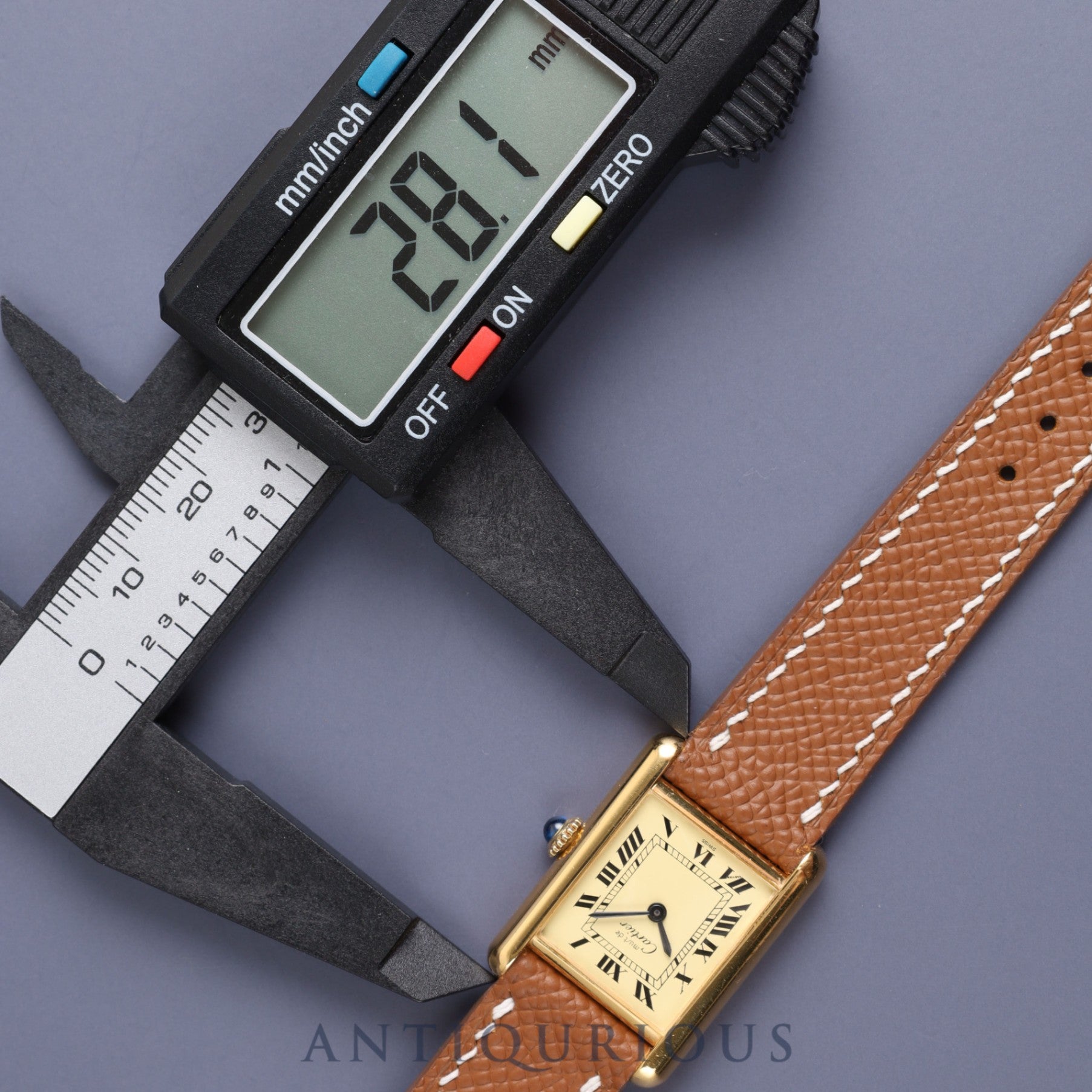 Cartier Must Tank SM 82974213 Manual winding Cal.78-1 SV925 Leather Ivory Roman dial Overhauled New finish