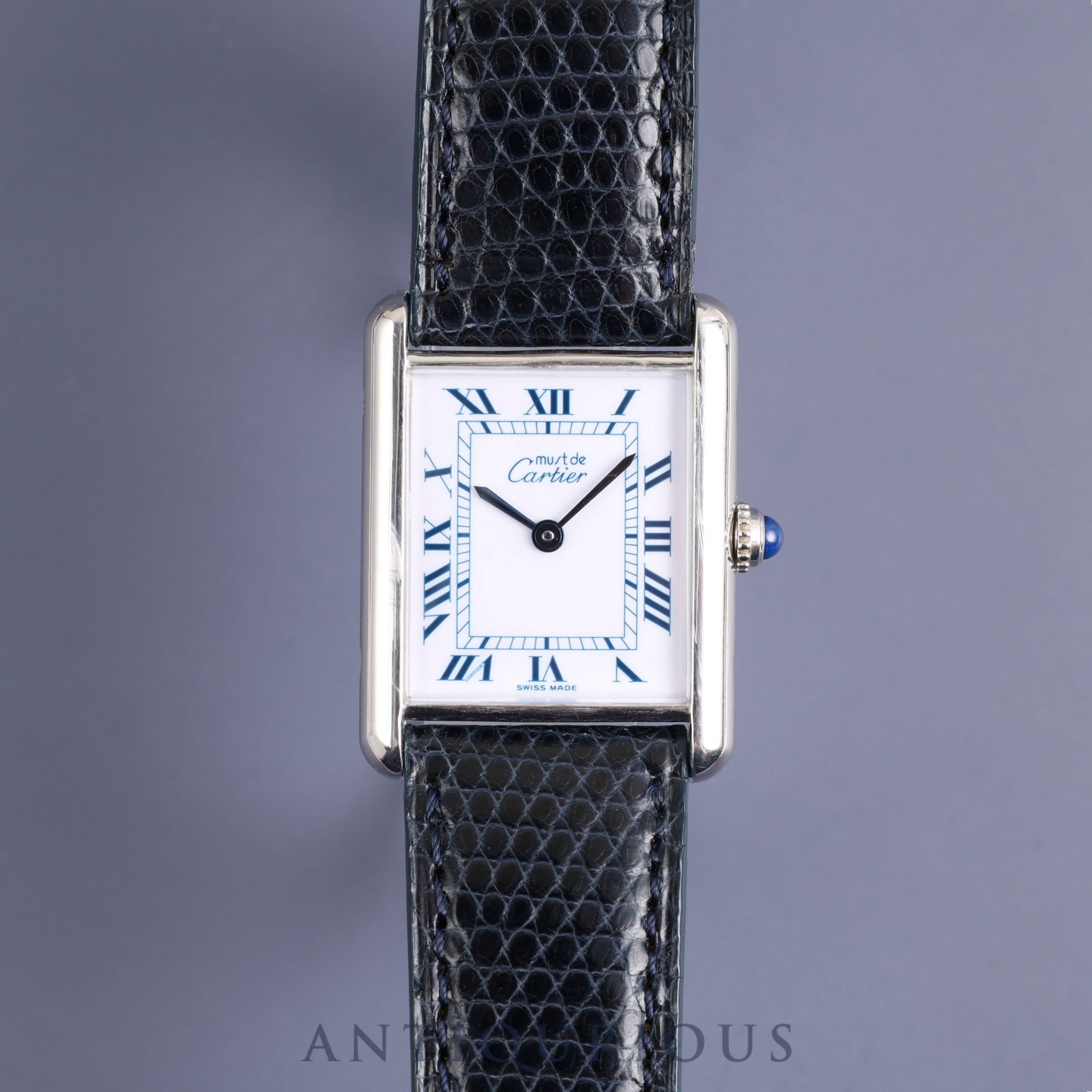 Cartier Must Tank LM 690006 Quartz Cal.690 SV925 Genuine leather strap Genuine buckle (SS) White Roman dial Overhauled and refinished to like new