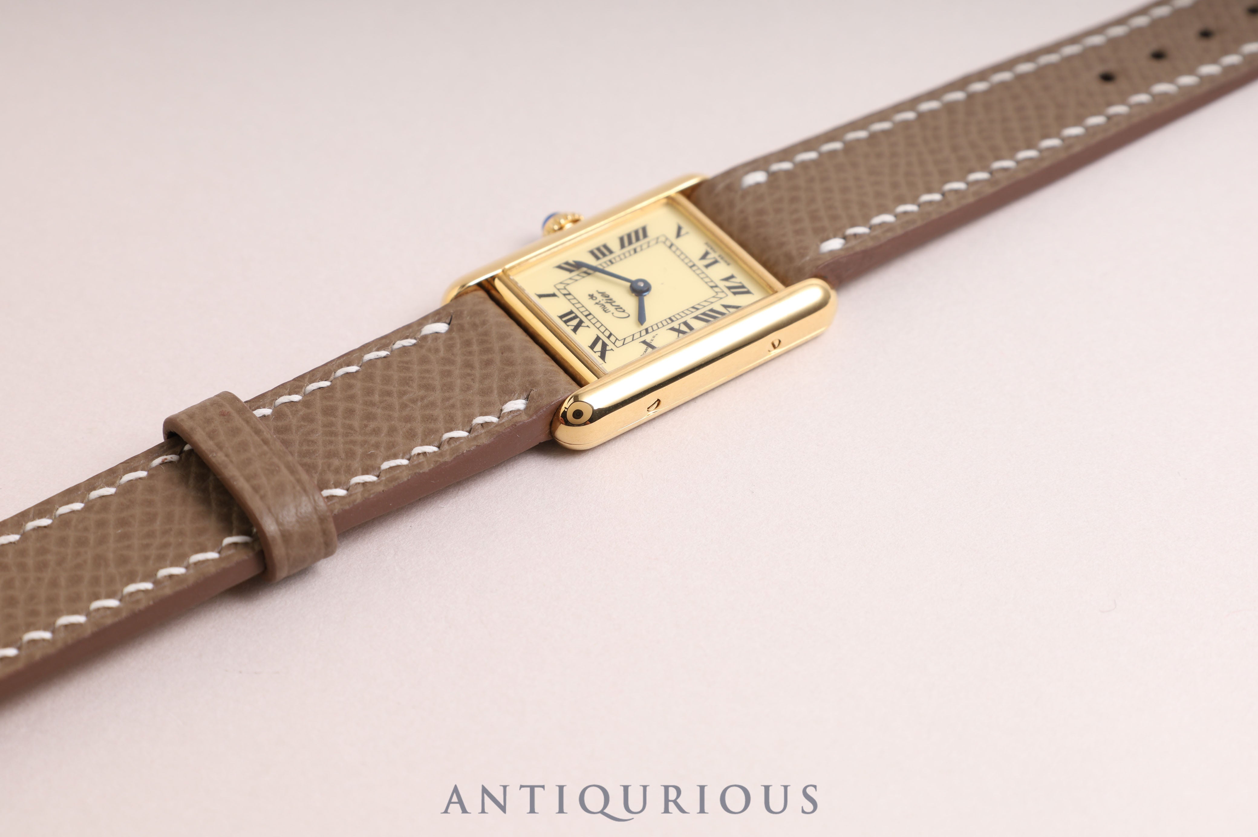 Cartier Must Tank SM QZ Ivory Roman Dial 5057001 with box and warranty Complete service completed
