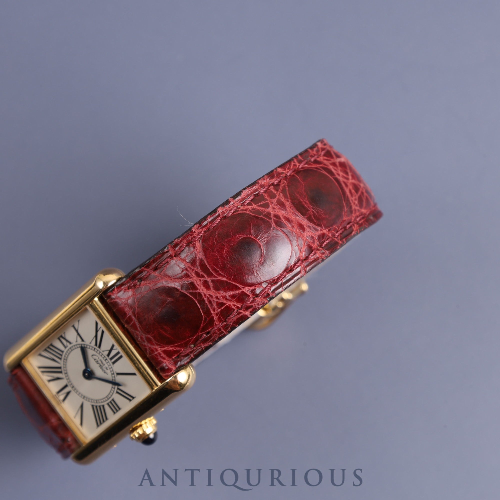 カルティエ マストタンク SM W1005554 / 5057001 クォーツ Cal.057 SV925 純正革ベルト 純正Dバックル オパラン文字盤 保証書(1998年)オーバーホール済み