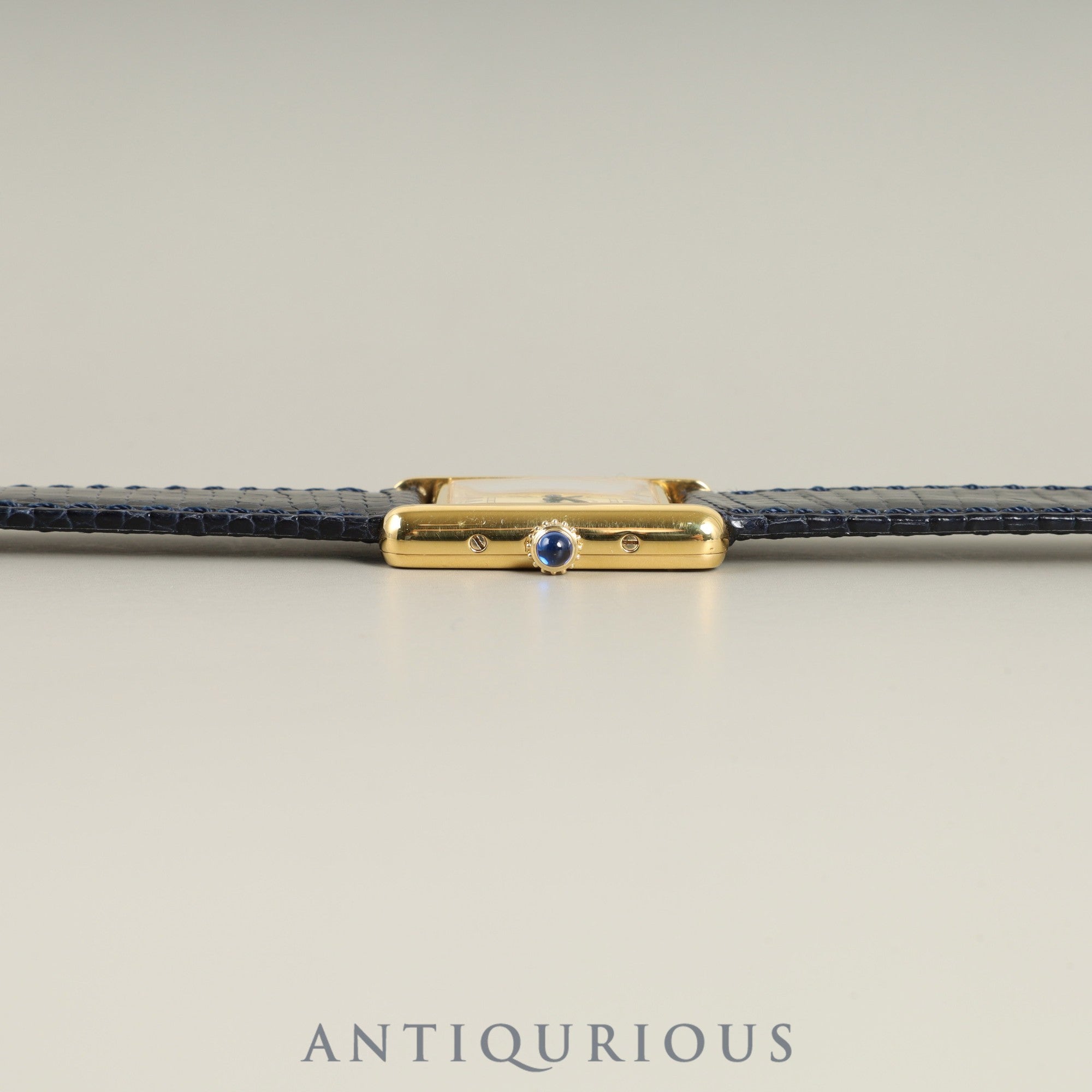 カルティエ マストタンク SM W1003153 / 5057001 クォーツ Cal.057 SV925 革 純正尾錠(GP)アイボリーローマン文字盤 オーバーホール済み 新品仕上げ済み