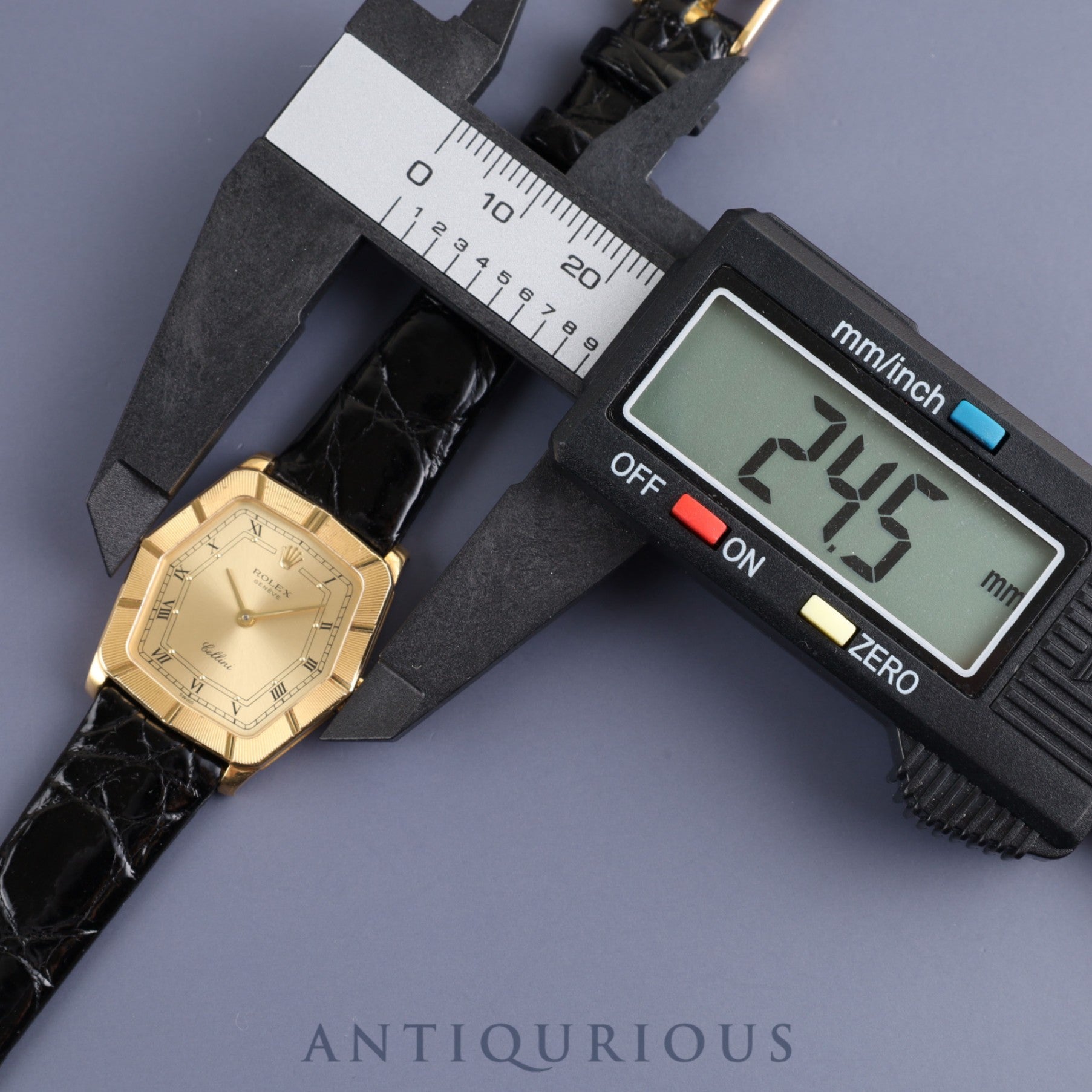 ロレックス チェリーニ 4160 手巻き Cal.1601 18K 革 純正尾錠(GP)シャンパンローマン文字盤 69番(1981年)オーバーホール済み