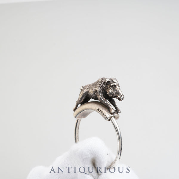 エルメス キーリング イノシシ 猪 ヴィンテージ SV