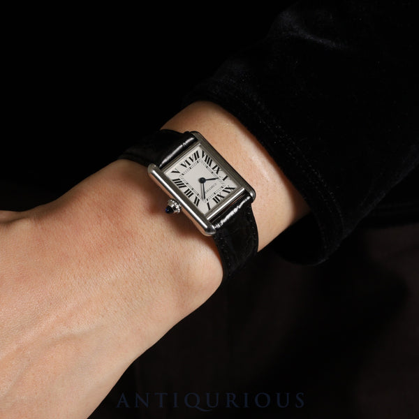 Cartier Tank Must SM WSTA0060 / 4367 Quartz Cal.157S SS Leather Genuine Buckle (SS) Silver Roman Dial Overhauled