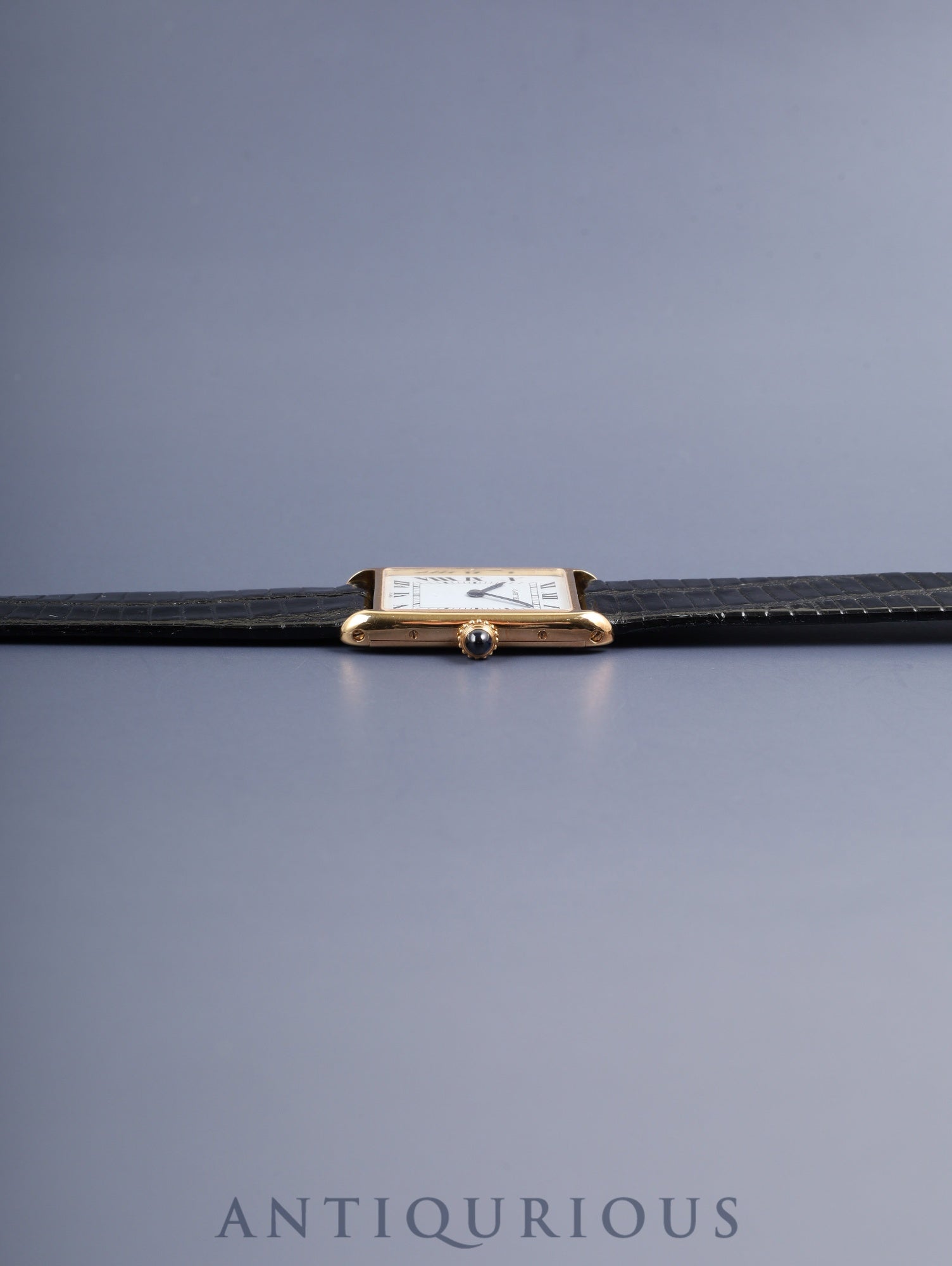 カルティエ タンク アロンディ タンク エリプス LM 81722553 / 96041 手巻き Cal.21(フレデリック・ピゲ)750YG 革 純正ピンバックル(GP) ホワイトローマン文字盤(PARIS表記) 国際永久保証書(1983年) オーバーホール済み