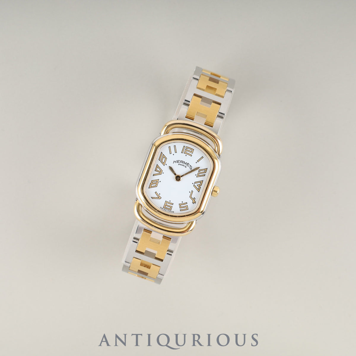 Hermès Rally Quartz Cal.976.001 SS/GP SS/GP White Dial Overhauled