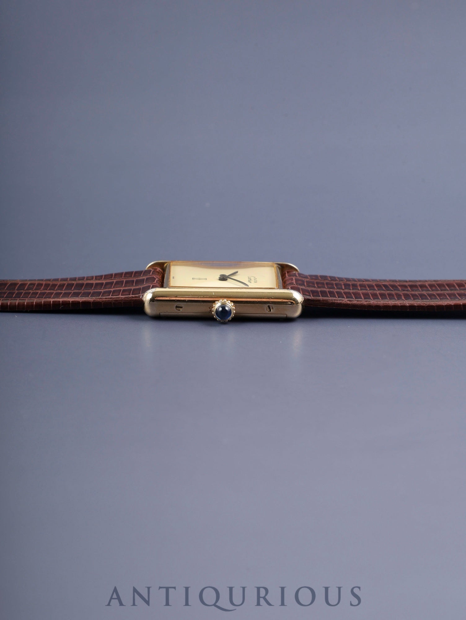 カルティエ マストタンク LM 手巻き Cal.78-1 SV925 革 純正尾錠(GP)アイボリー文字盤 1976年頃~1981年頃 オーバーホール済み