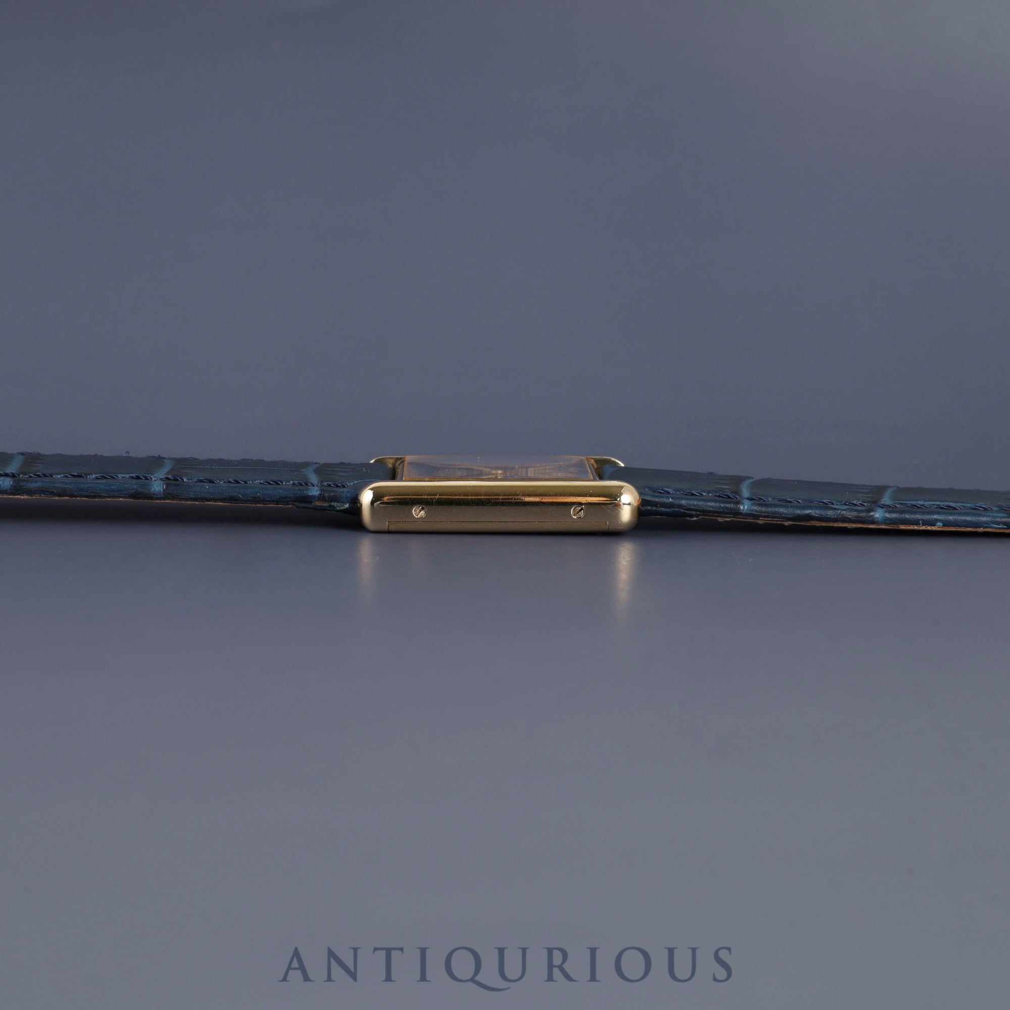 カルティエ マストタンク LM 手巻き Cal.-78-1 SV925 革 純正尾錠(GP)ラピスラズリ文字盤 オーバーホール済み