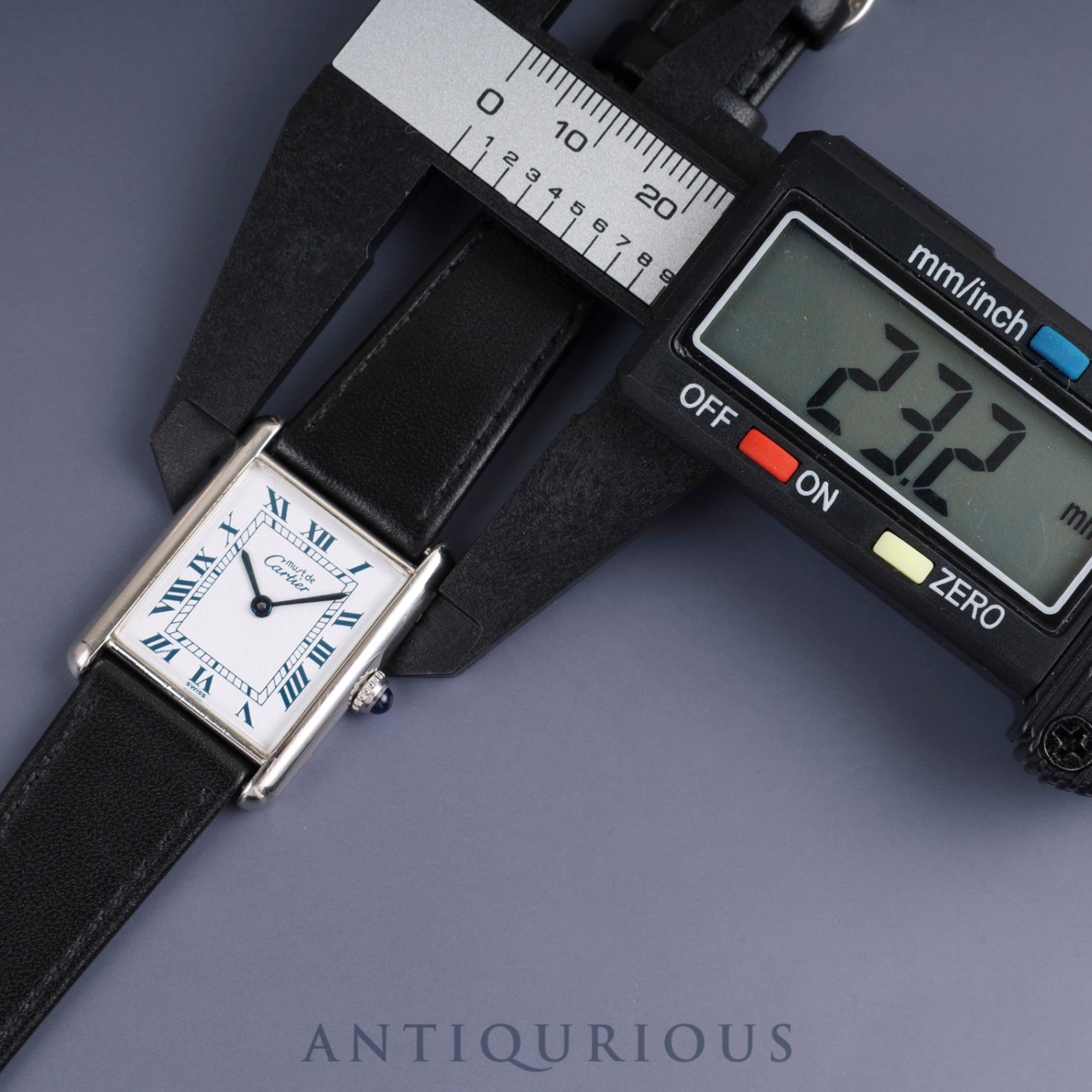 カルティエ マストタンク LM 690006 クォーツ Cal.81 SV925 革 純正尾錠(SS)ホワイトローマン文字盤 オーバーホール済み