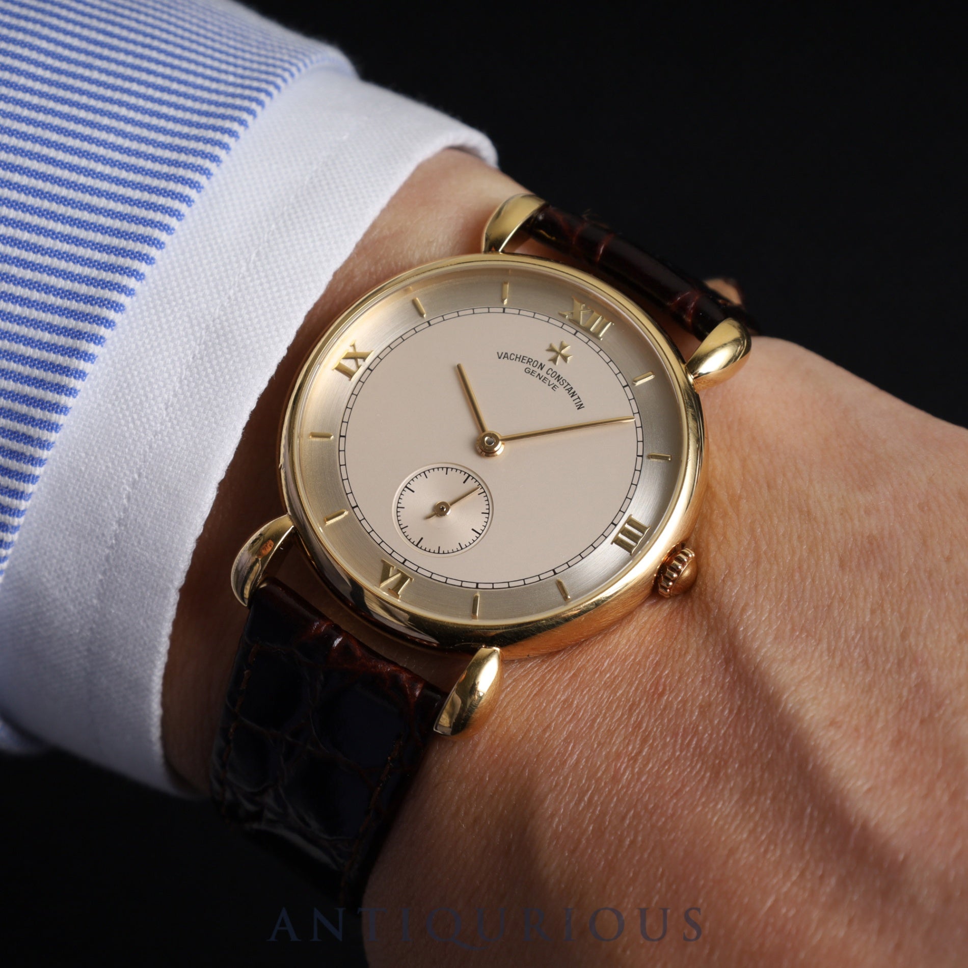 ヴァシュロン・コンスタンタン ヒストリカル ルネサンス 92084/000J-4 手巻き Cal.1014/1 750 革 純正尾錠(750)ゴールド文字盤 純正替えベルト オーバーホール済み