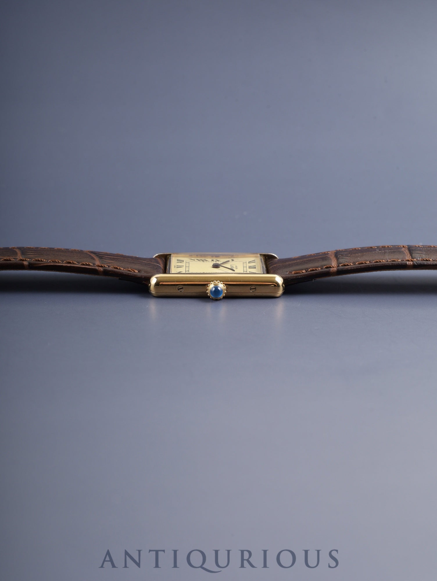 Cartier Must Tank LM 590005, Quartz, Caliber 690, SV925, Leather, Genuine GP Buckle, Ivory Roman Dial (SWISS Marking), Circa 1982-1995, Booklet, Warranty Card (1993), Cartier Repair Details (Complete Service / 2005), Overhauled