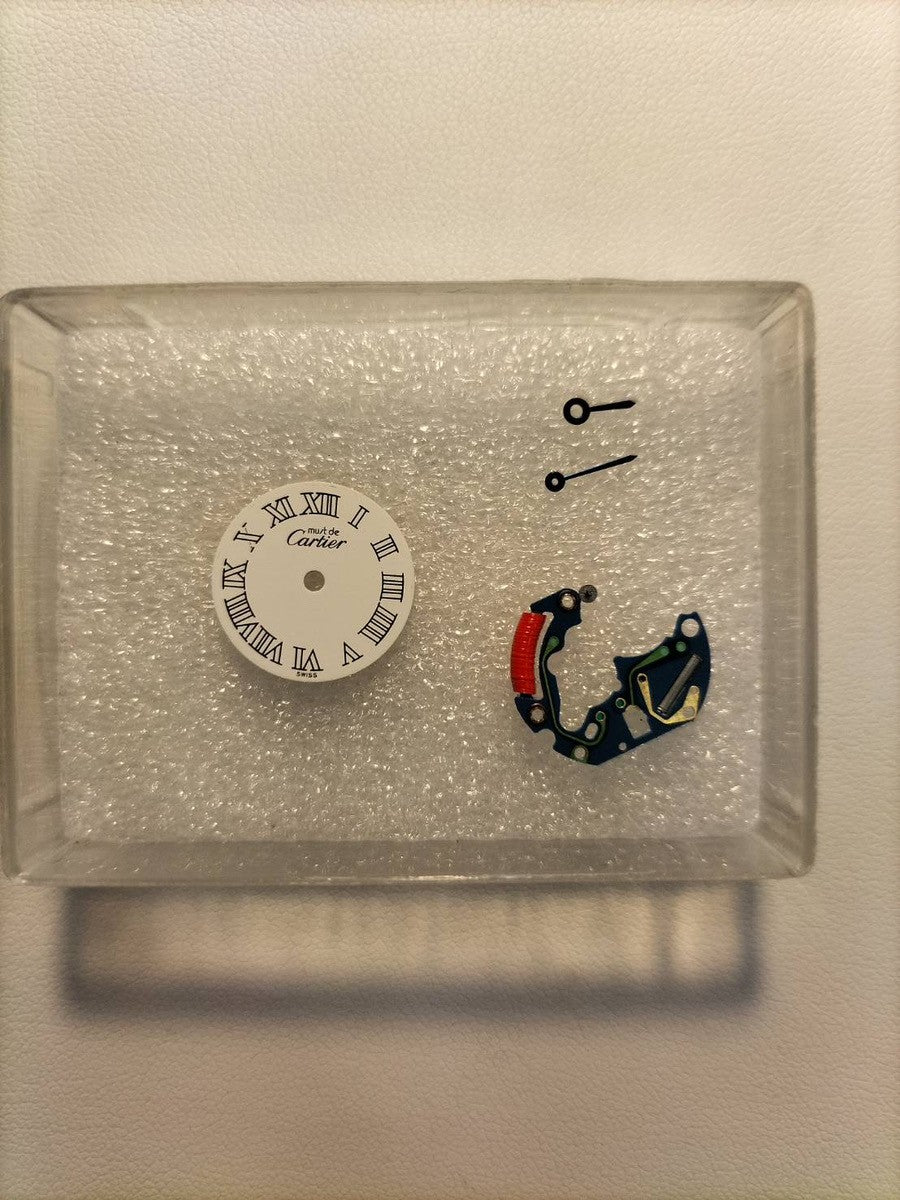 Cartier Must Colisee 2410 Quartz Caliber 157 SV925 Leather Strap with Genuine GP Buckle, White Dial, 24mm, Box, Warranty Card (1999), Overhauled