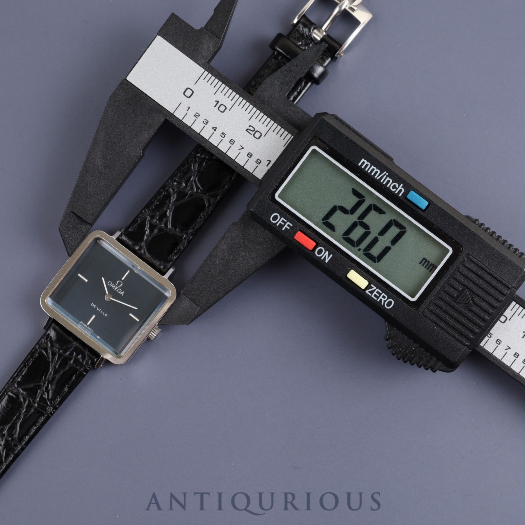 オメガ デ・ヴィル 511.0375 手巻き Cal.625 SS 革 純正尾錠(SS)ネイビー文字盤 オーバーホール済み