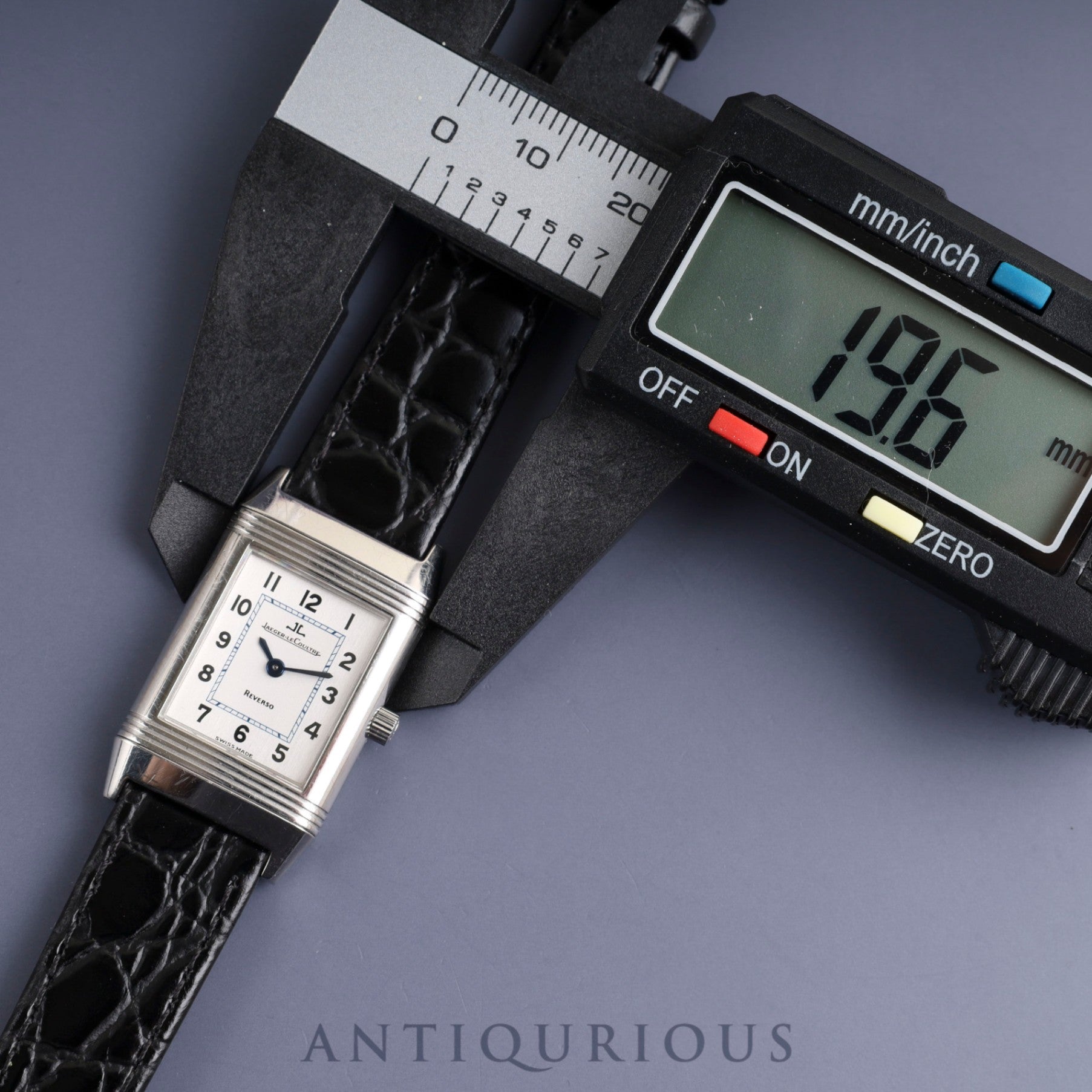 ジャガー・ルクルト レベルソ レディ 260.8.86 Cal.846/1 手巻き SS 革 純正バックル(SS) シルバー文字盤 純正革替えベルト オーバーホール済み ※ケース裏彫りあり