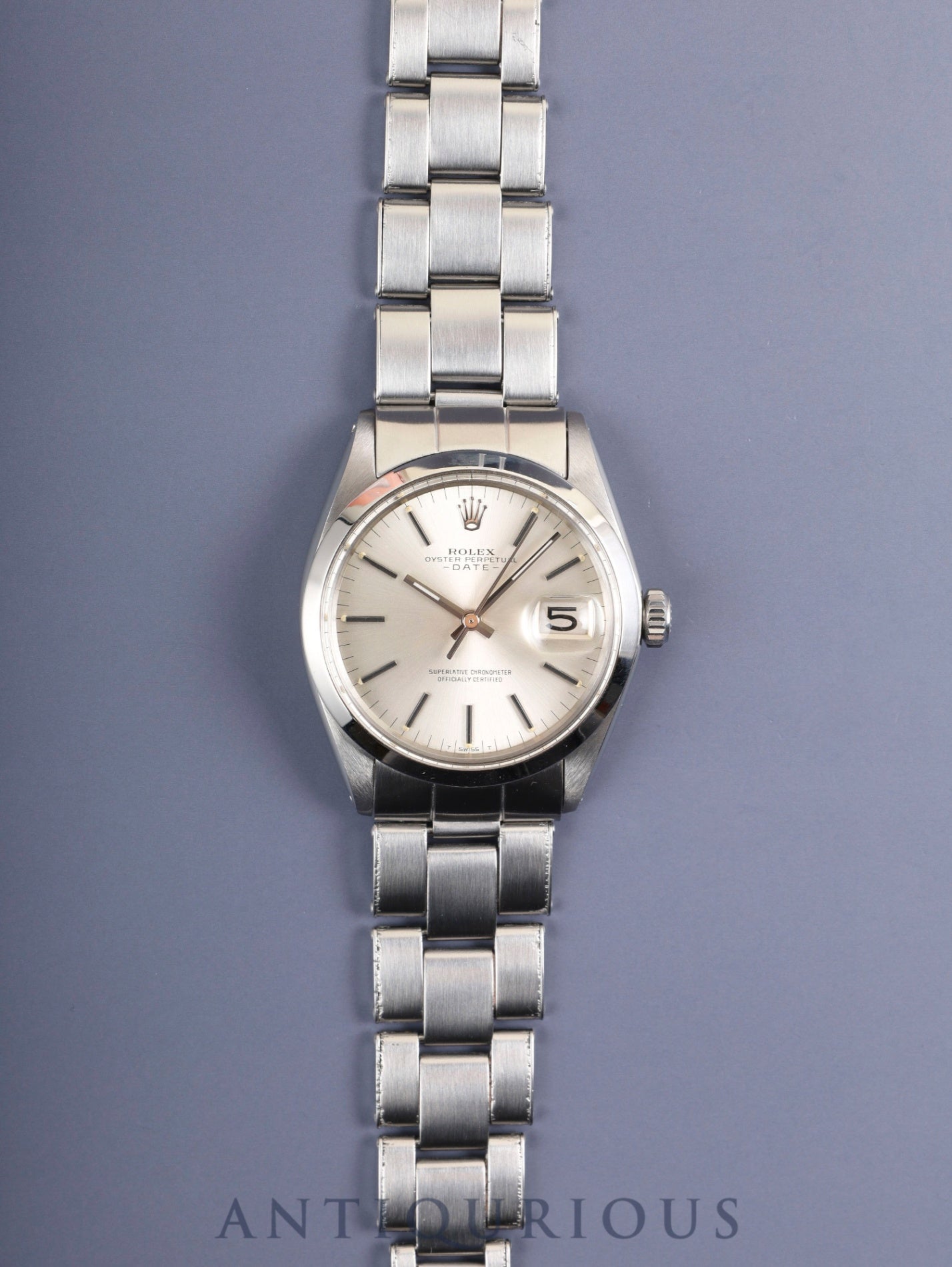 Rolex Oyster Perpetual Date 1500 Automatic Caliber 1570 Stainless Steel Silver Dial No. 23 (1967) Overhauled