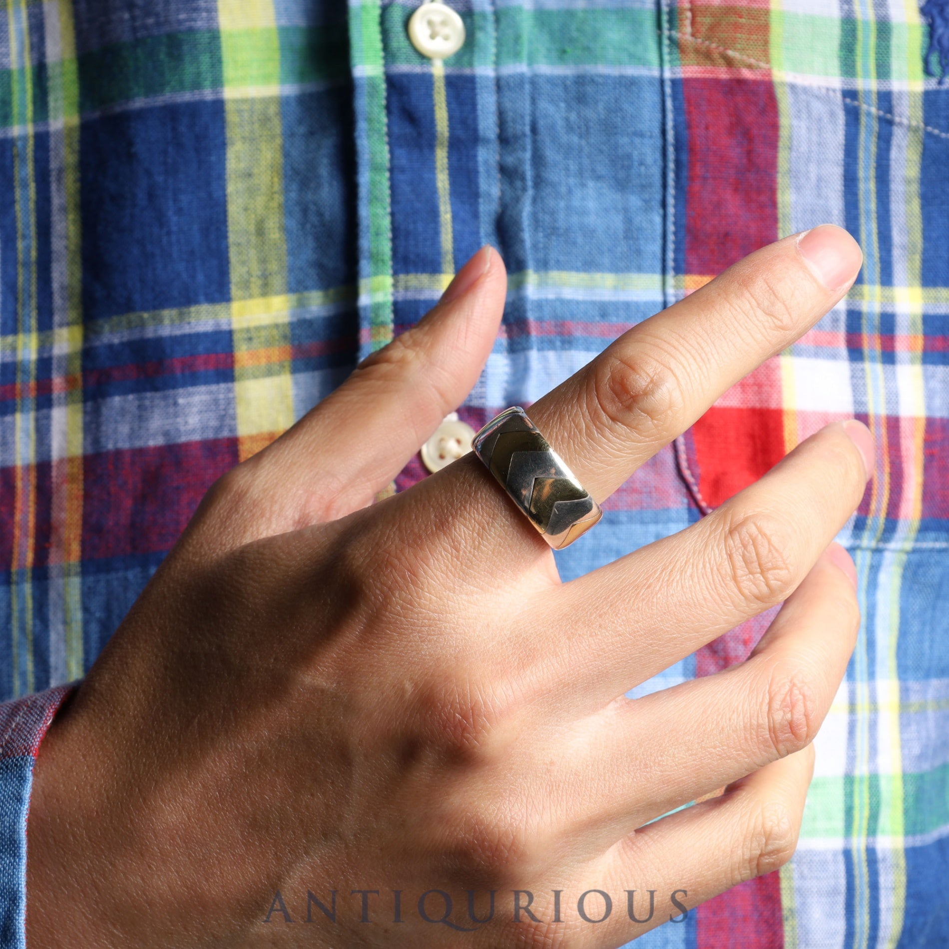 ティファニー リング ヘリンボーン コンビ