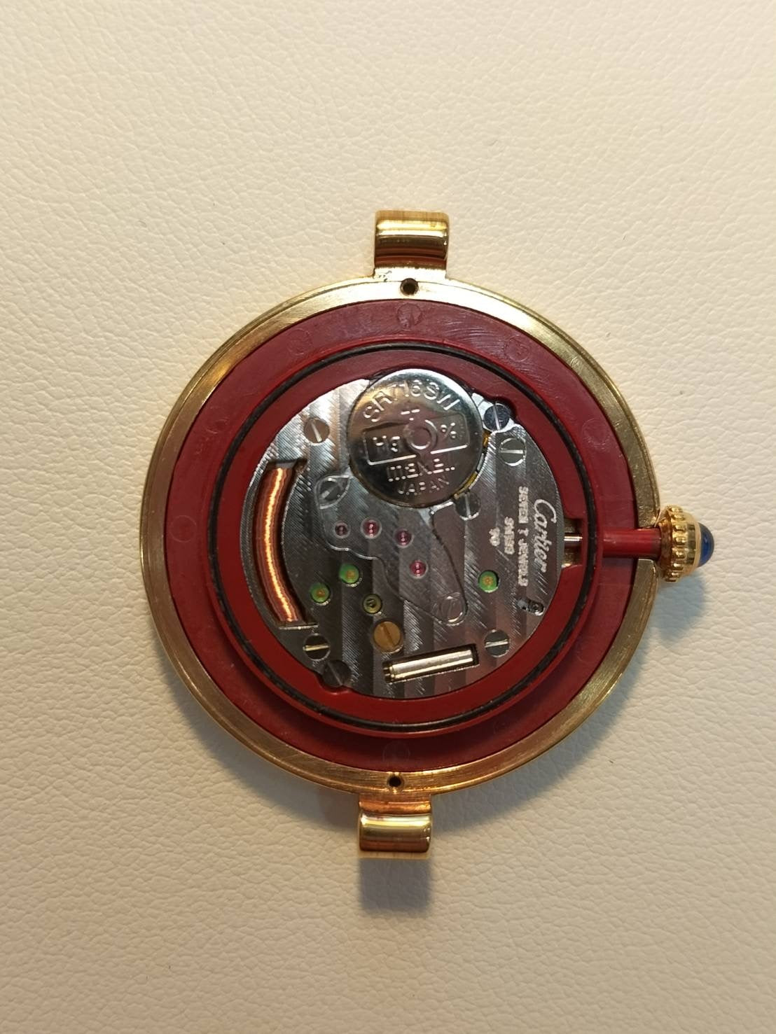 カルティエ マスト ヴァンドーム VLC LM W1009754 / 1861 クォーツ Cal.90 SV925 革 純正Dバックル(GP)飛びアラビア文字盤 箱 オーバーホール済み