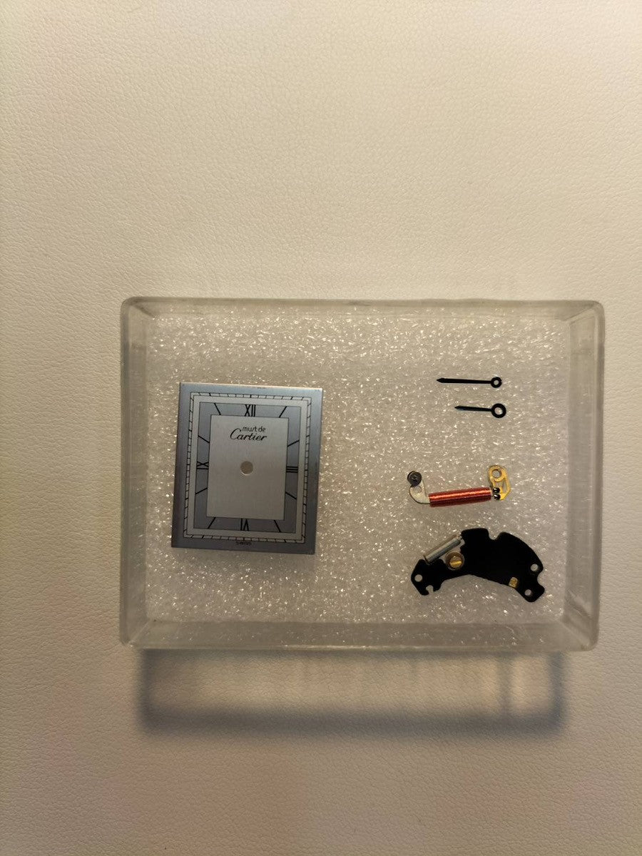 カルティエ マストタンク LM 6 81006 クォーツ Cal.81 SV925 革 純正尾錠(GP) シルバー飛びローマン文字盤 オーバーホール済み