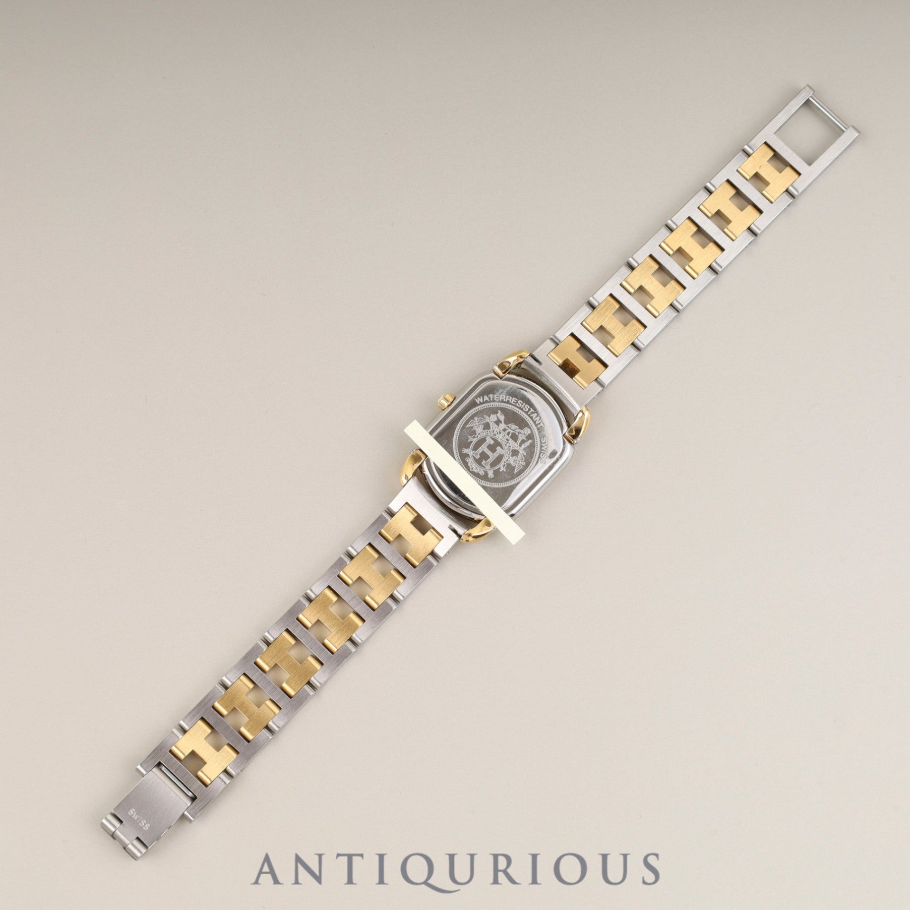 Hermès Rally Quartz Cal.976.001 SS/GP SS/GP Ivory Dial Box Booklet Warranty (1995) Overhauled