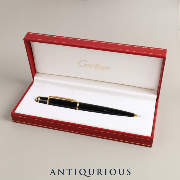 Cartier Diabolo Ballpoint Pen GP/Resin Twist Case *Refill replaced with new one by Cartier