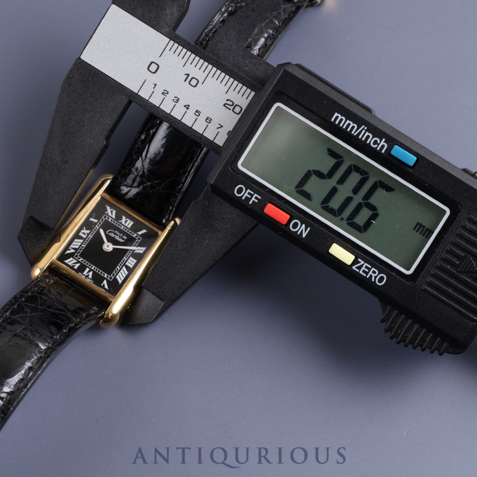 カルティエ マストタンク SM 手巻き Cal.78-1 SV925 純正革ベルト 純正尾錠(GP)ブラックローマン文字盤 オーバーホール済み