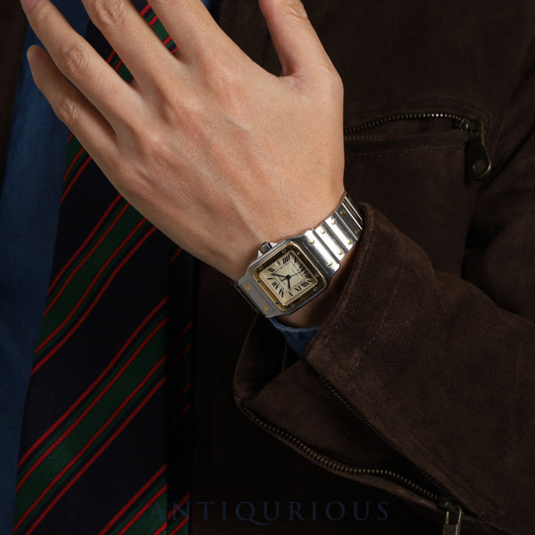 カルティエ サントス ガルベ LM W20058C4 / 2319 自動巻き Cal.- SS / YG ギョーシェ文字盤 オーバーホール済み