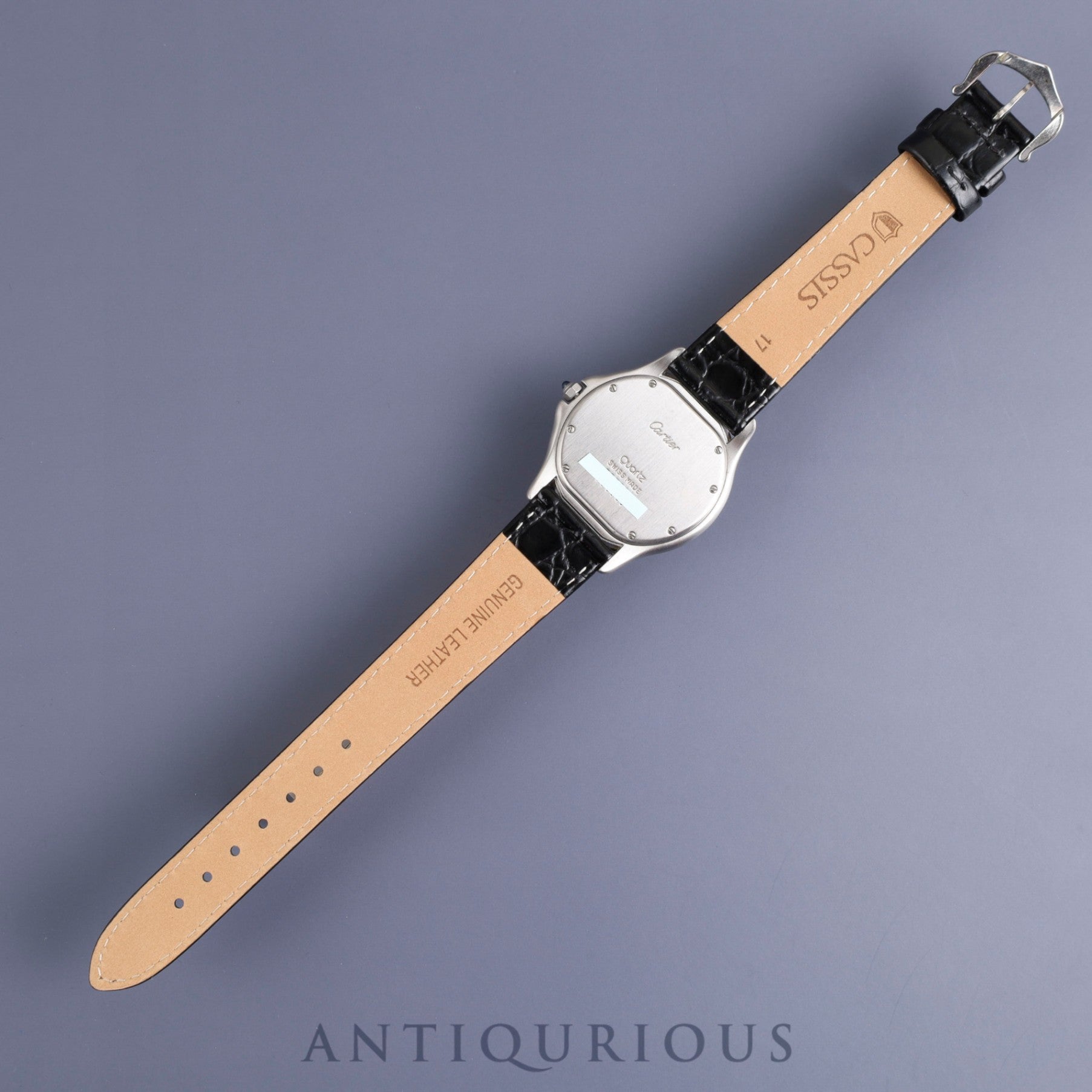 Cartier Panthere Cougar LM W35002F5 / 987904 Quartz SS Leather Genuine Buckle (SS) White Roman Dial Overhauled