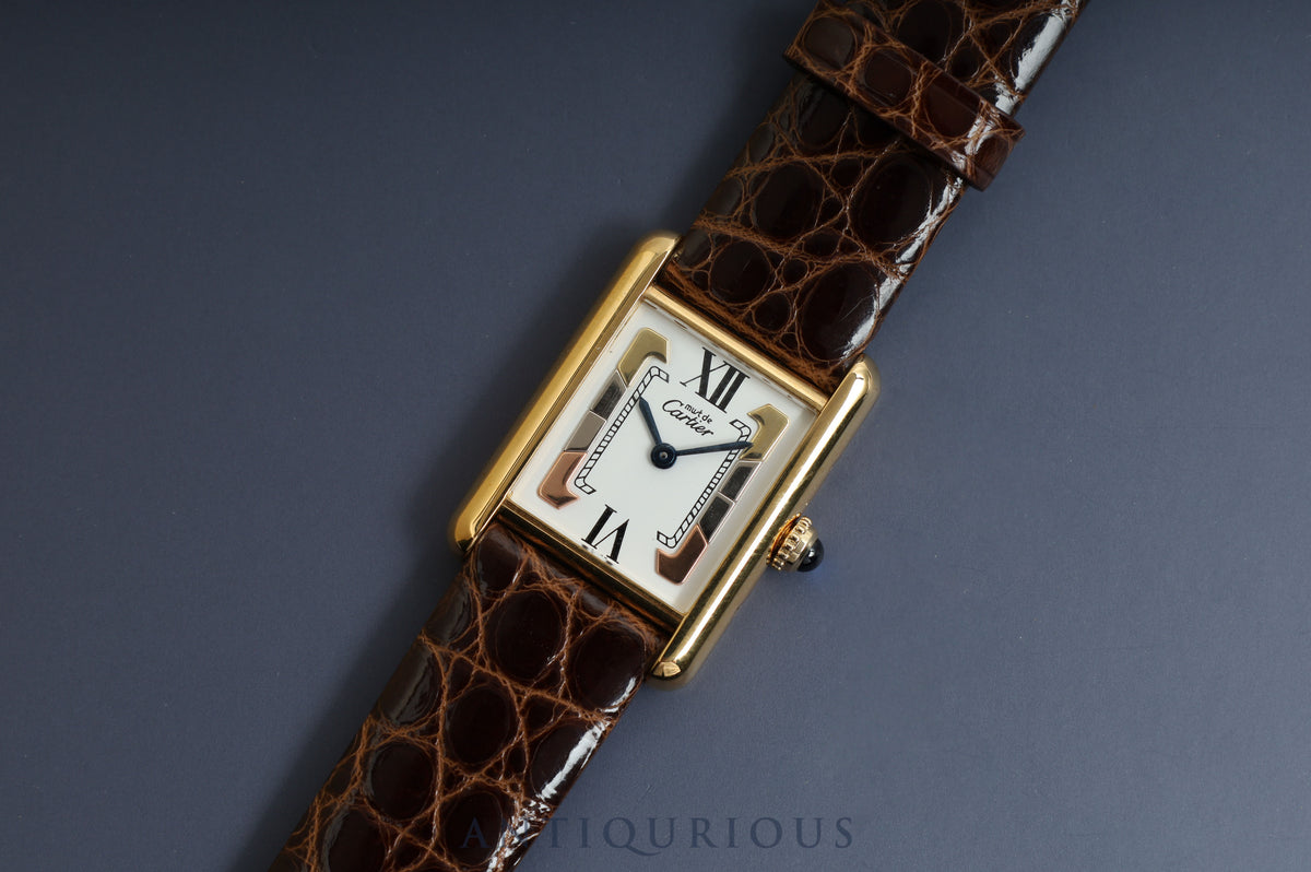 Cartier Must Tank SM QZ Trinity Dial 1613 Newly Refurbished