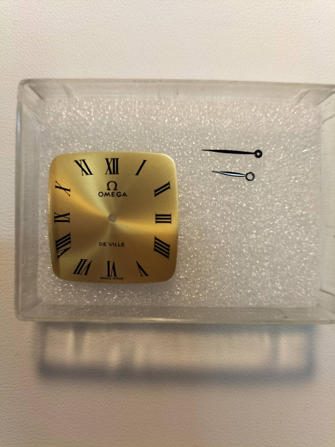 Omega De Ville 511.0415 Square Manual Winding Cal.625 GP Original Leather Strap Original Pin Buckle (GP) Champagne Dial Box Overhauled
